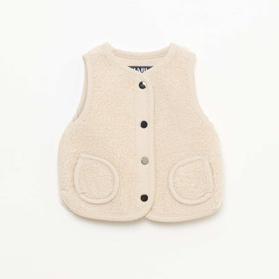 Sleeveless Sherpa Vest BEIGE