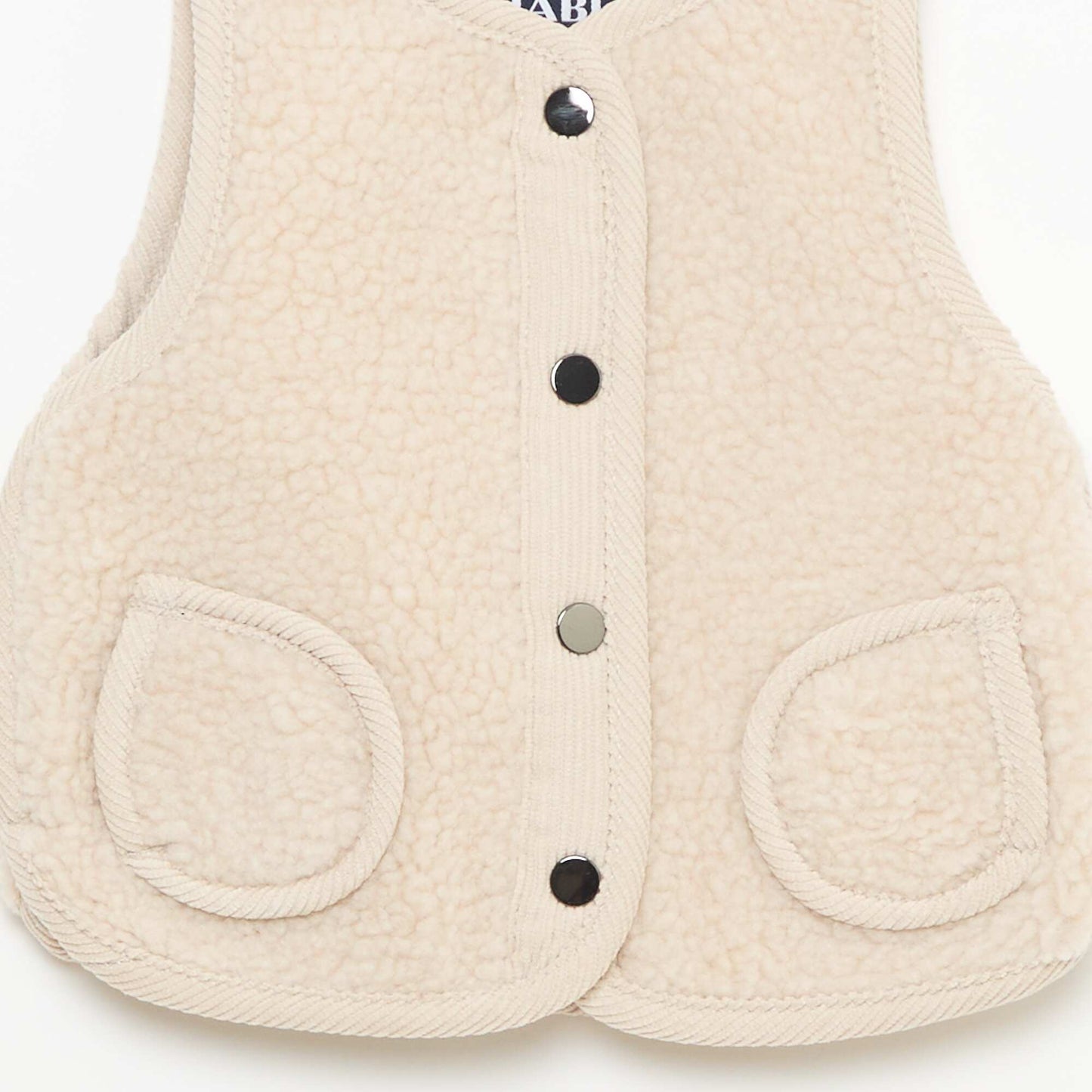 Sleeveless Sherpa Vest BEIGE
