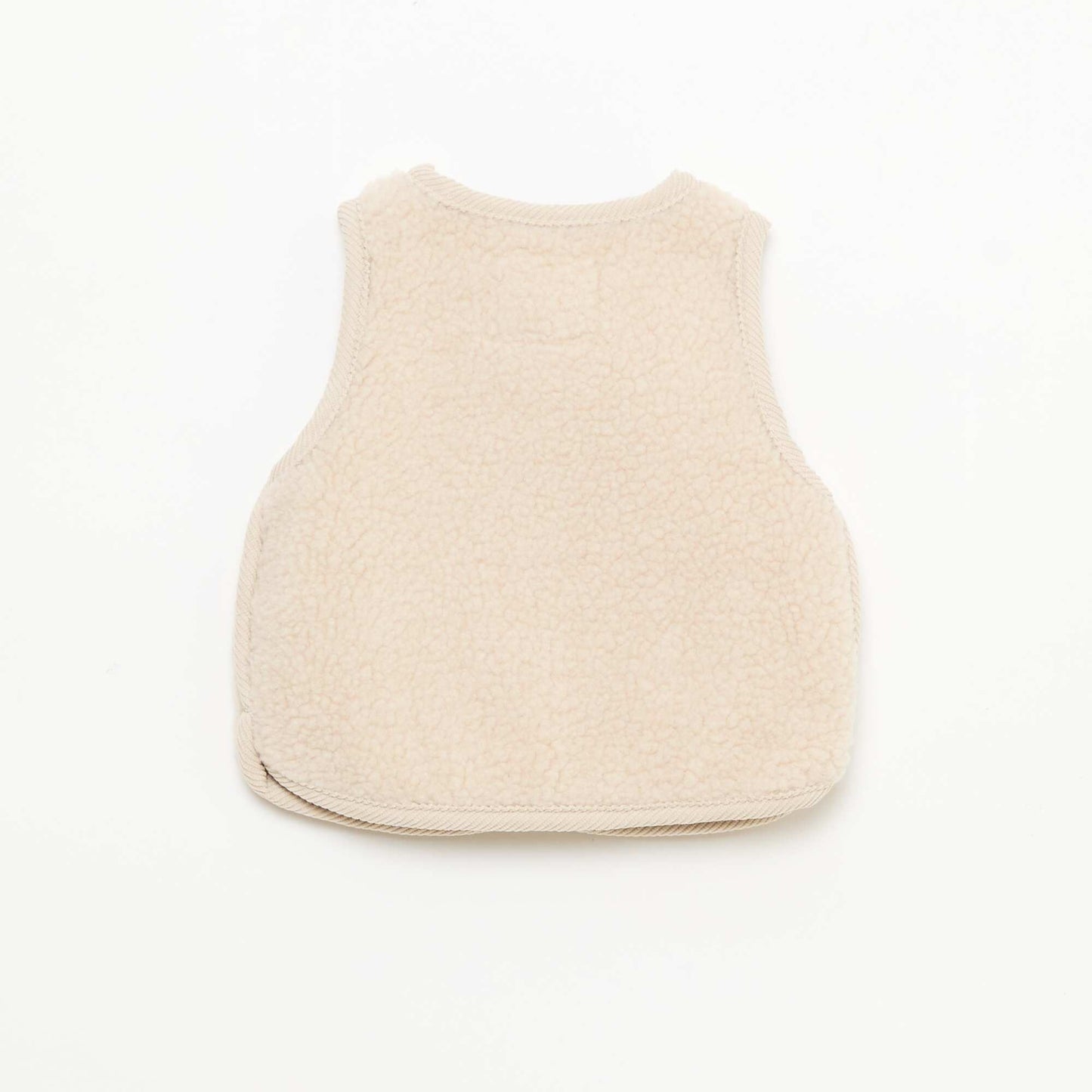 Sleeveless Sherpa Vest BEIGE