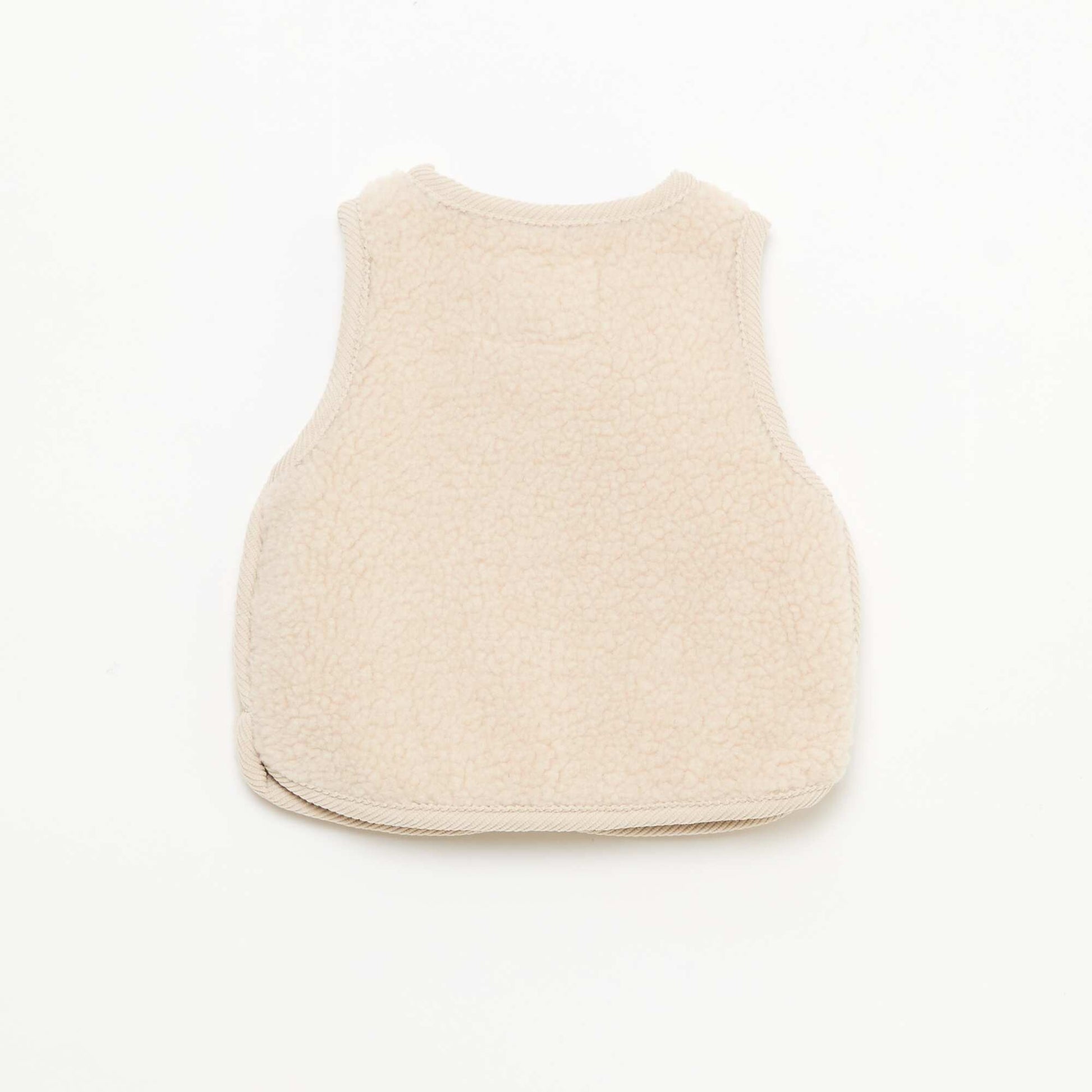 Sleeveless Sherpa Vest BEIGE