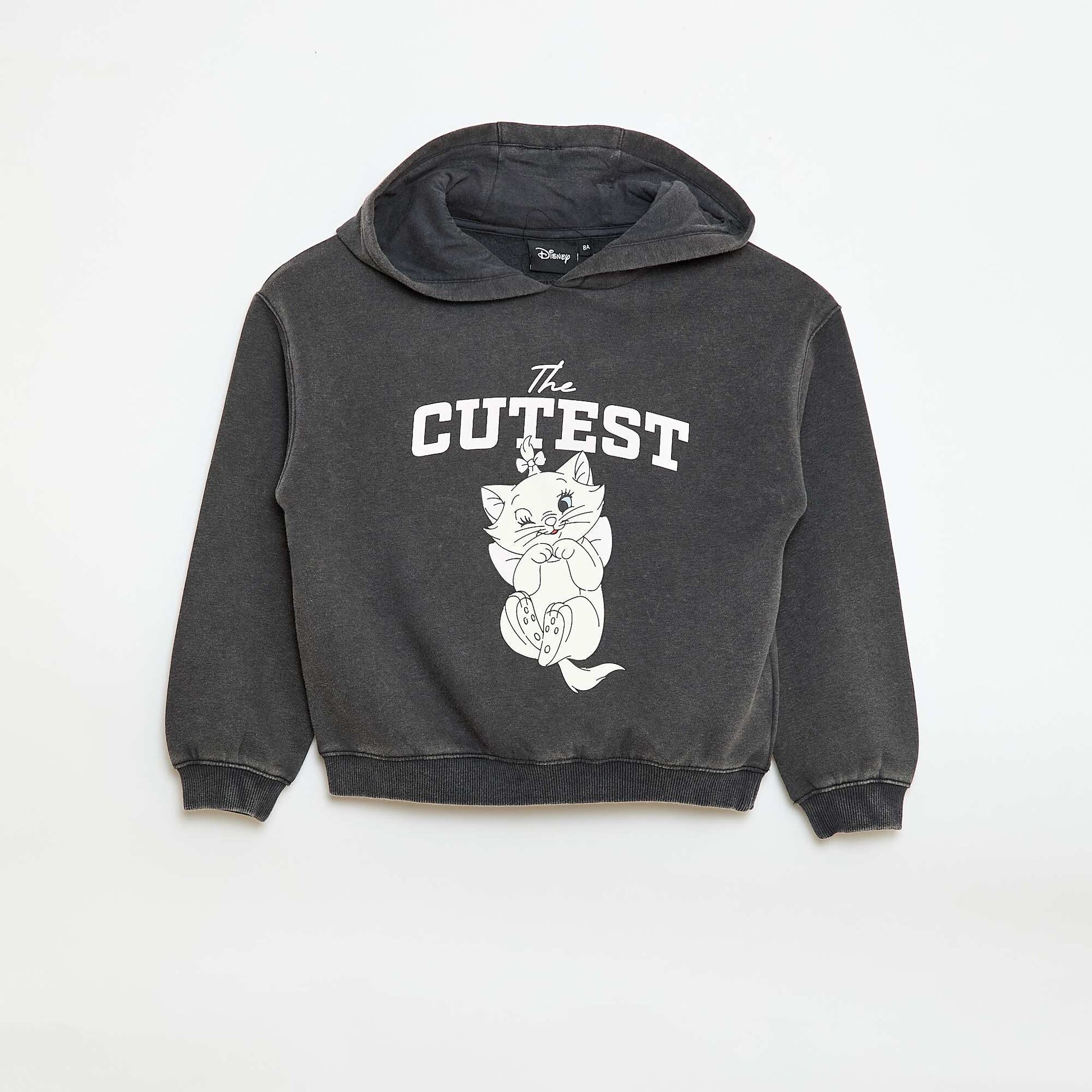 Marie' Print Hoodie BLACK