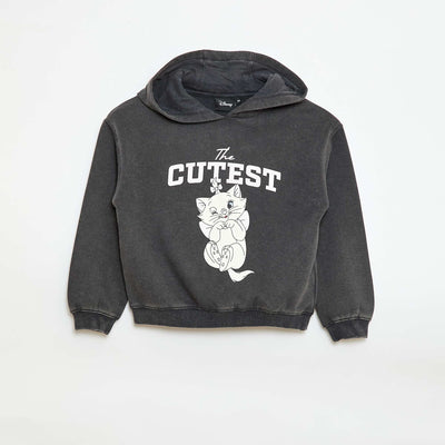 Marie' Print Hoodie BLACK