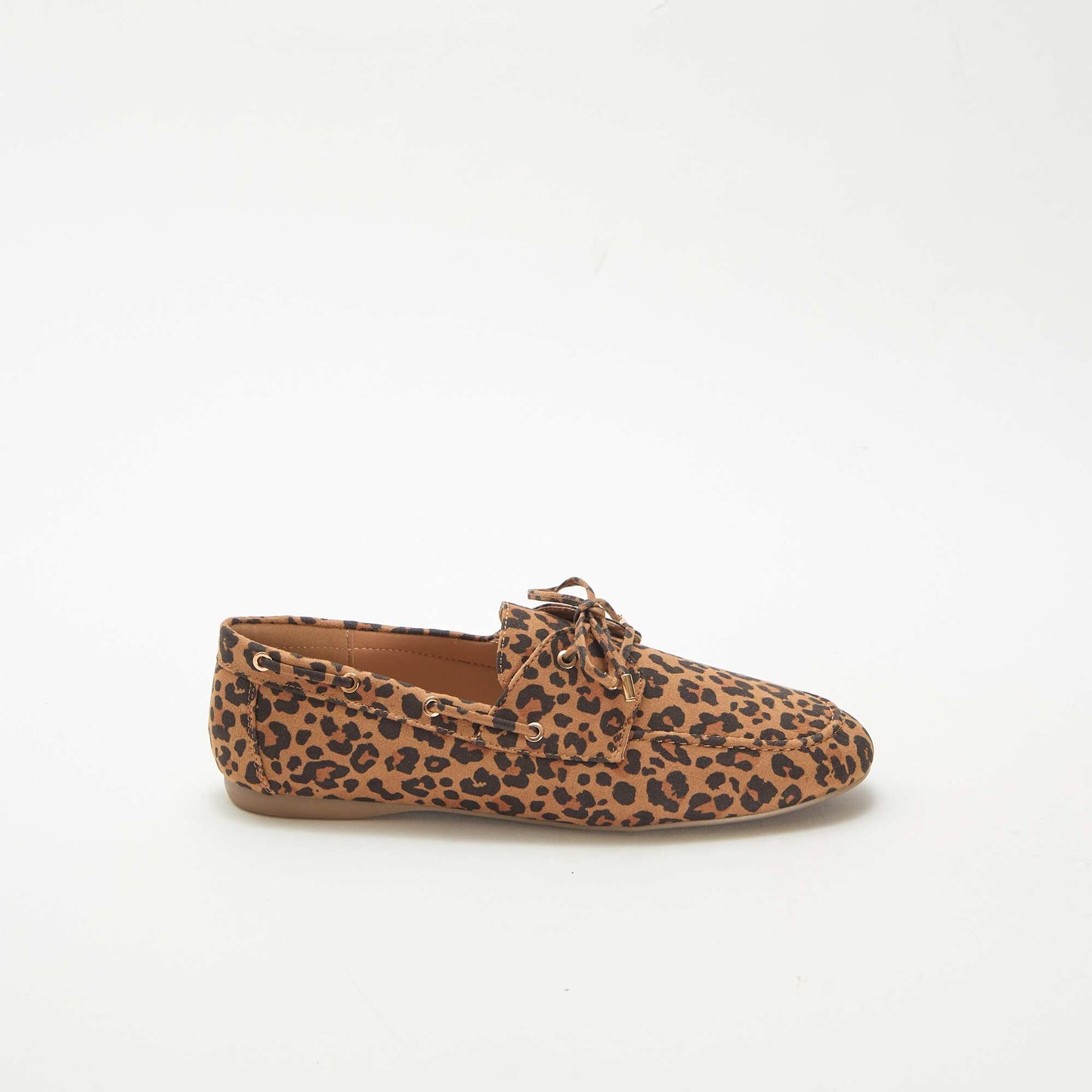 Leopard Print Boat Shoes BROWN