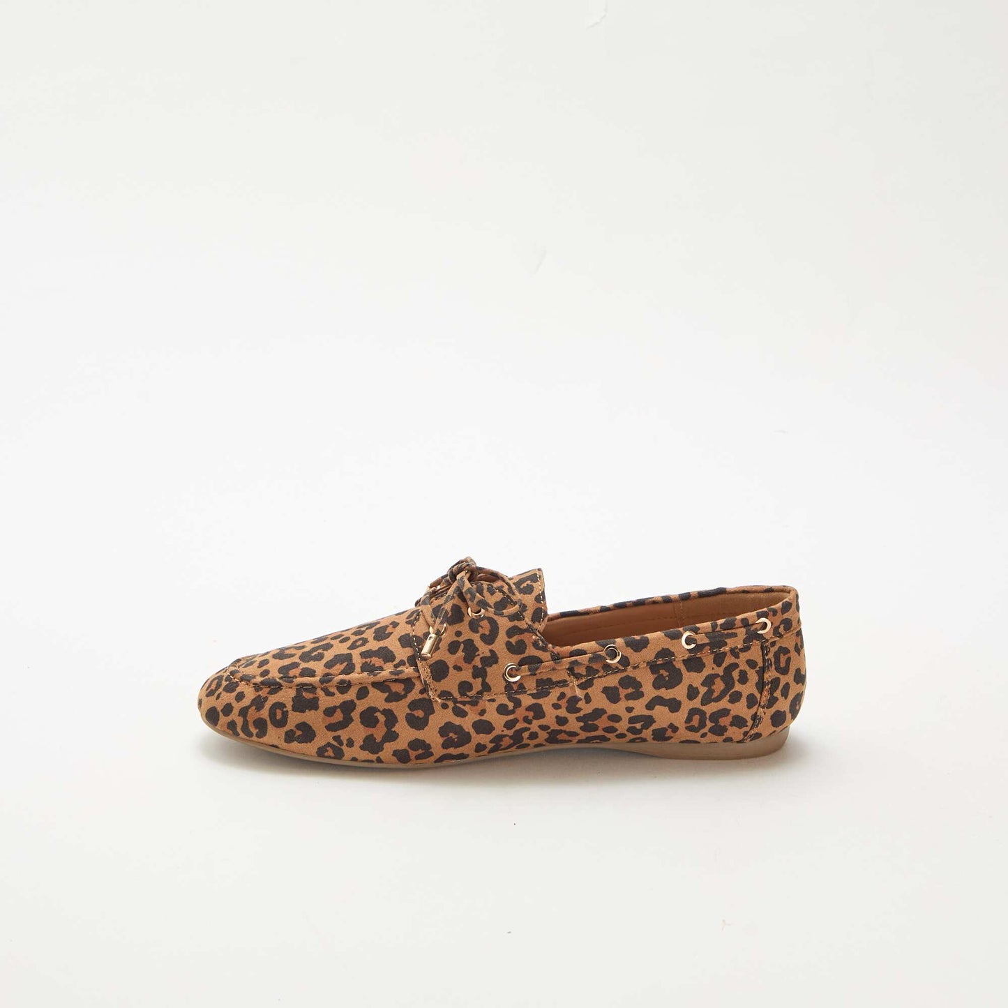 Leopard Print Boat Shoes BROWN