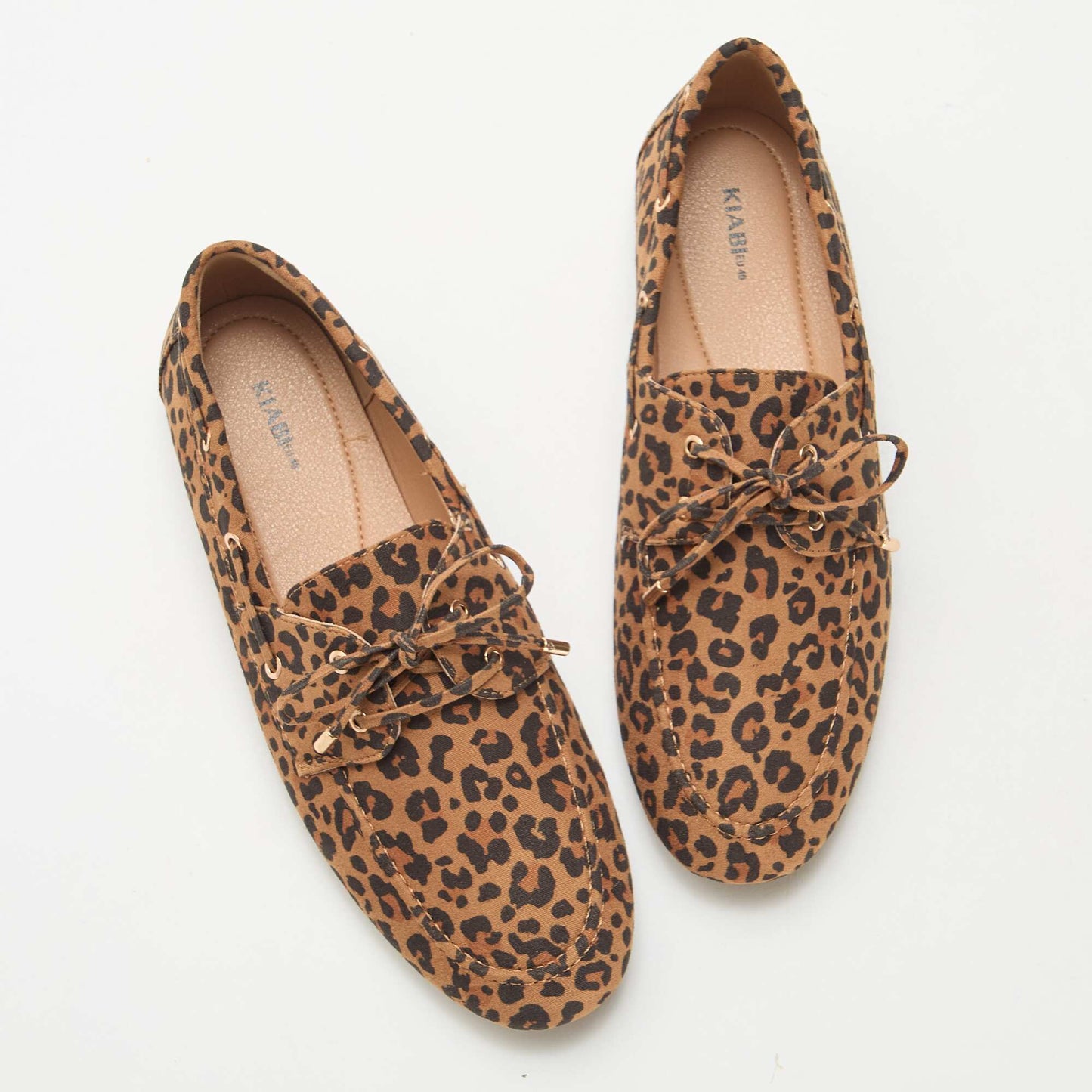Leopard Print Boat Shoes BROWN