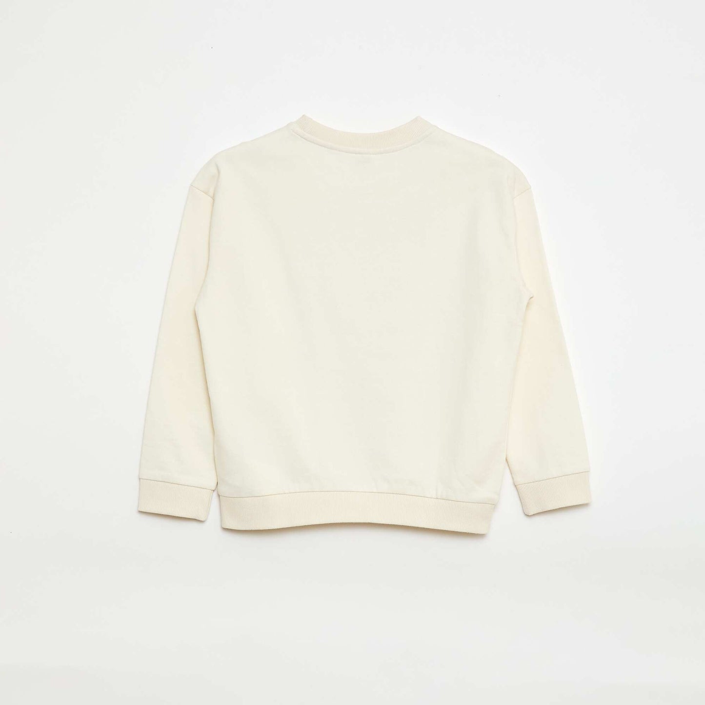 Brushed Fleece 'Super Mario' Print Sweatshirt WHITE