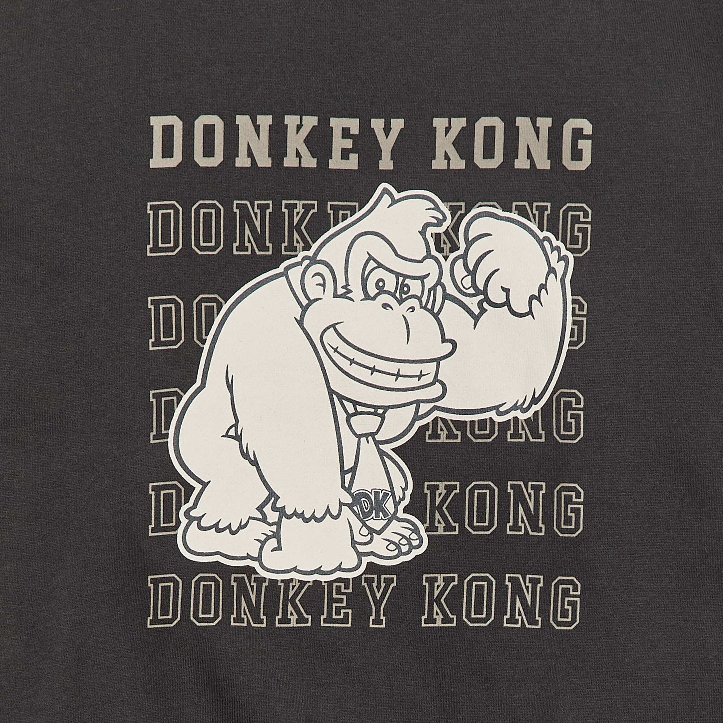 Brushed Fleece 'Donkey Kong' Print Sweatshirt GREY