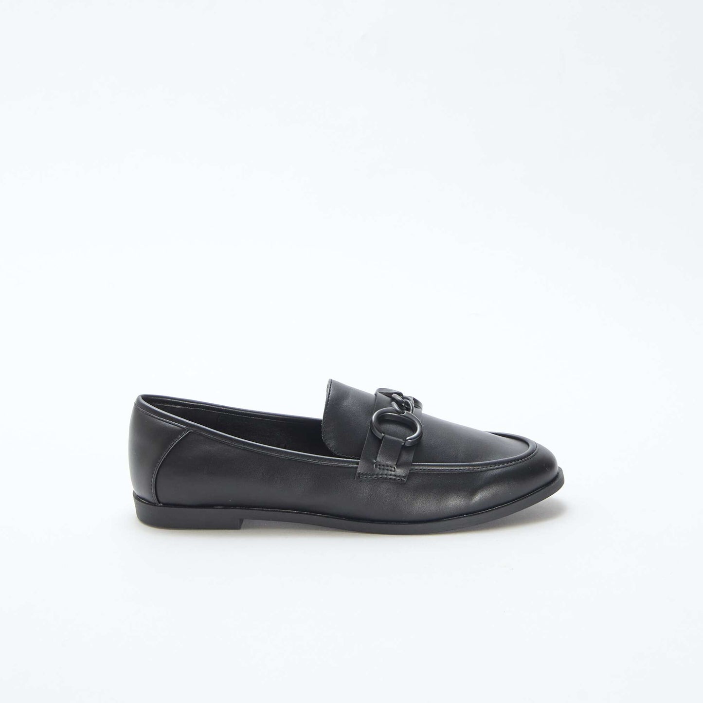 Chain Detail Loafers BLACK
