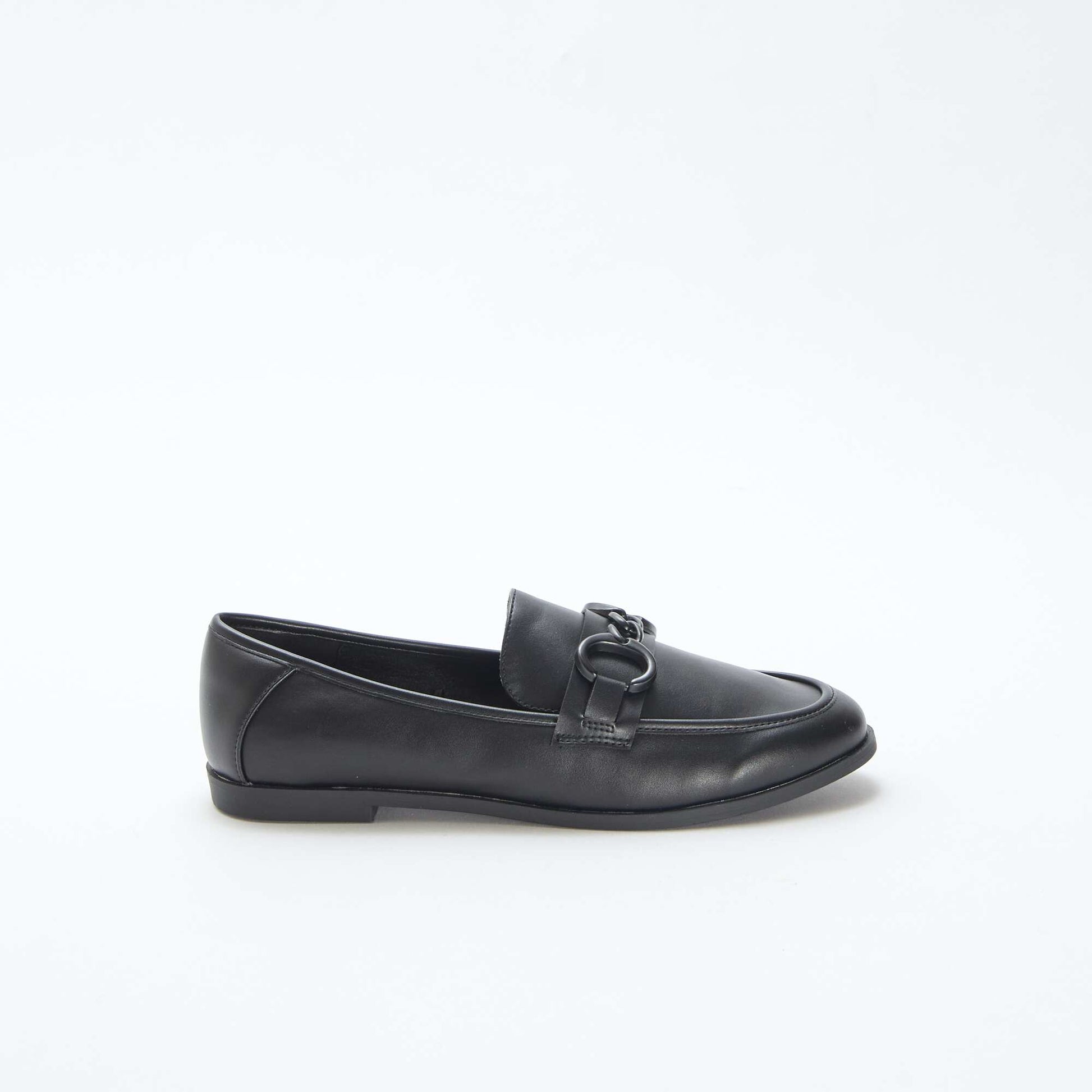 Chain Detail Loafers BLACK