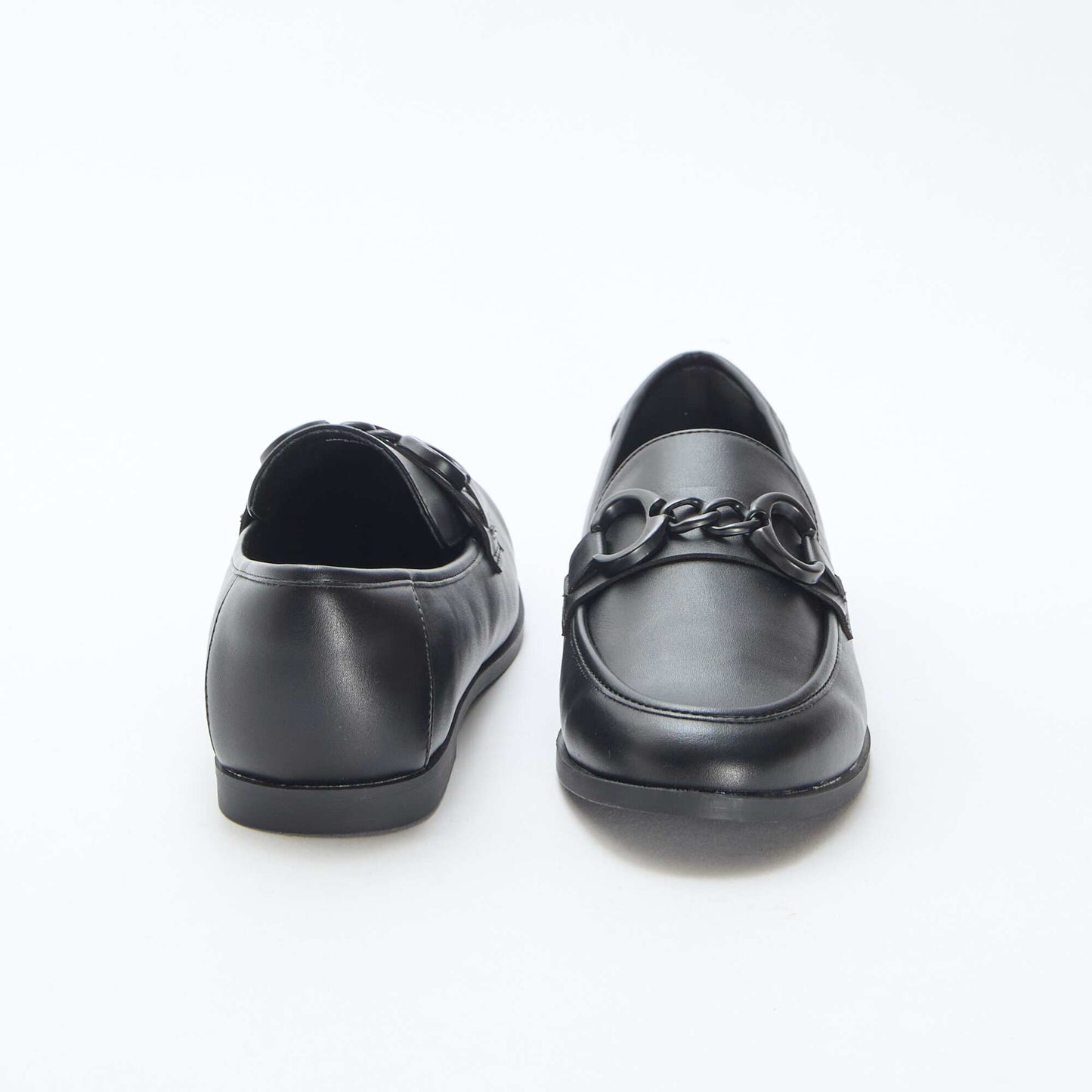 Chain Detail Loafers BLACK