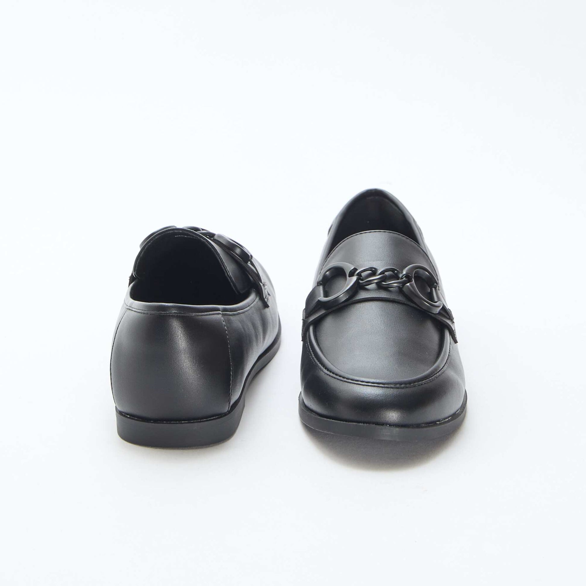 Chain Detail Loafers BLACK