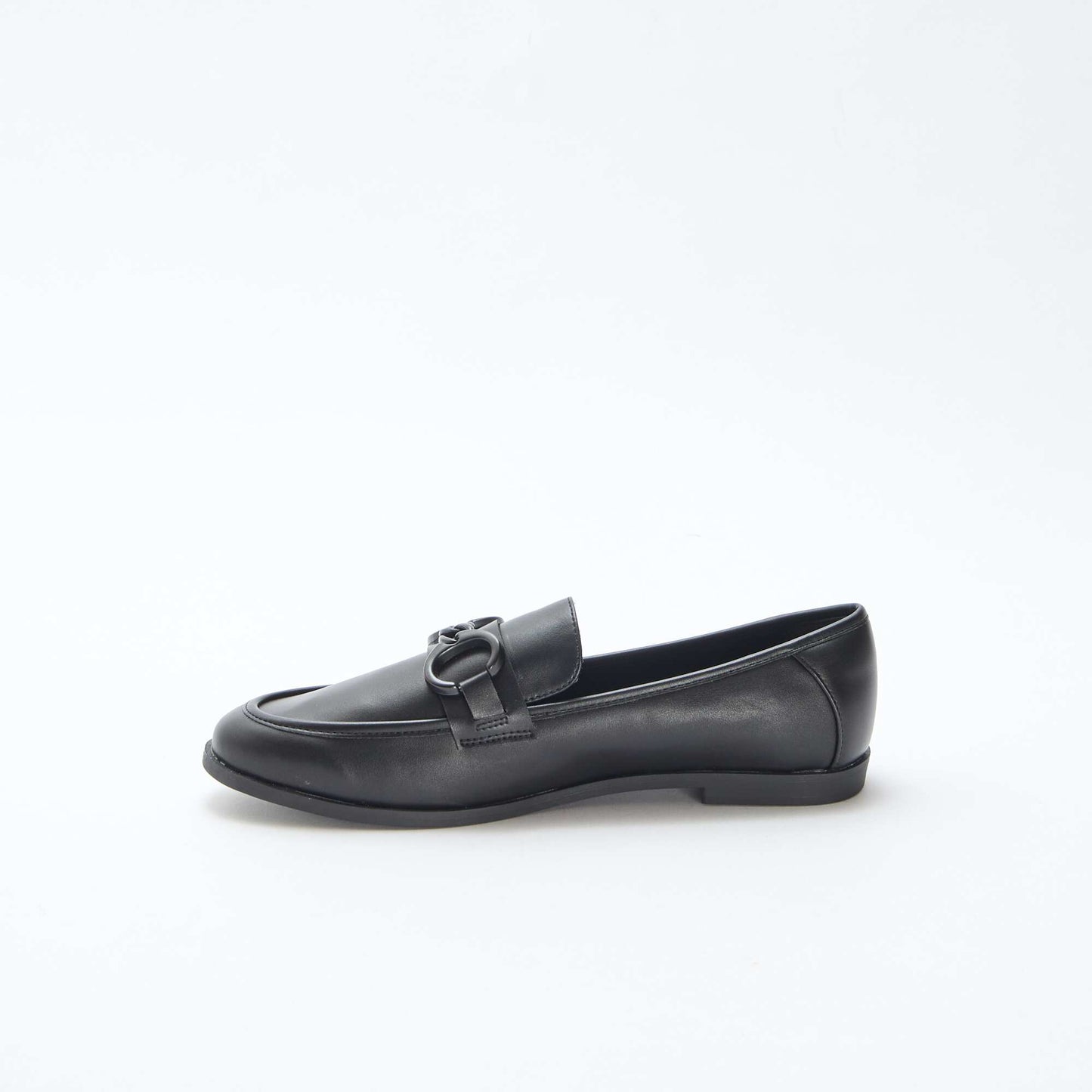 Chain Detail Loafers BLACK