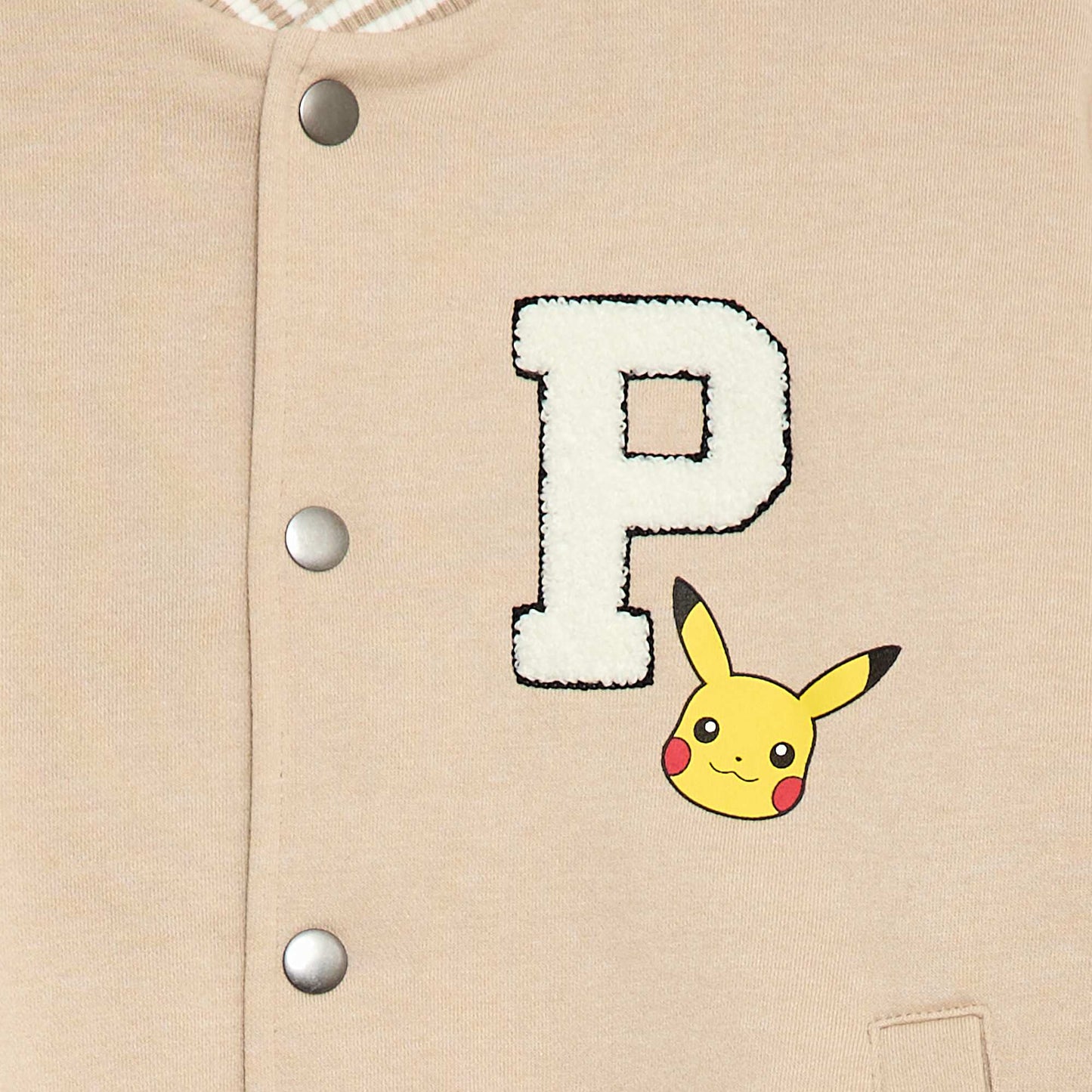 Pikachu 'Pokémon' American Style Jacket BEIGE