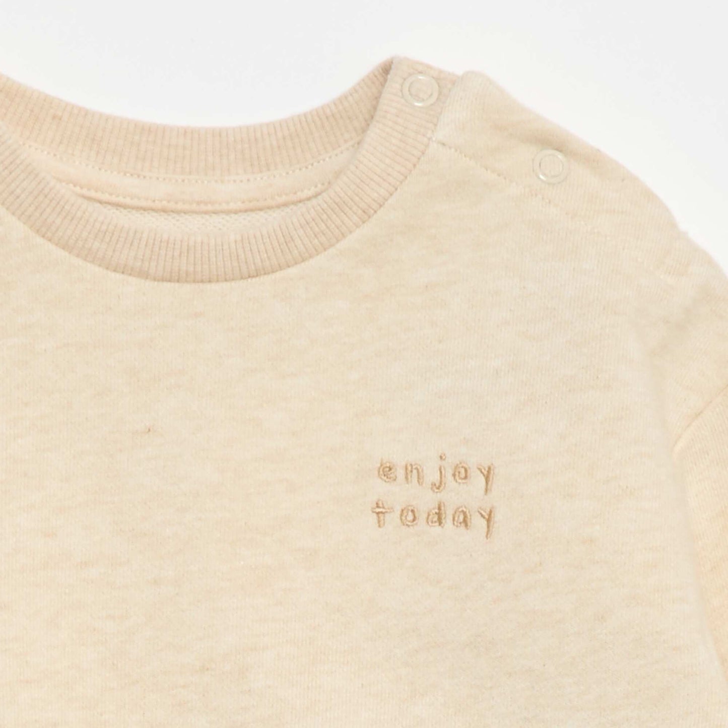 Marled French Terry Sweatshirt BEIGE