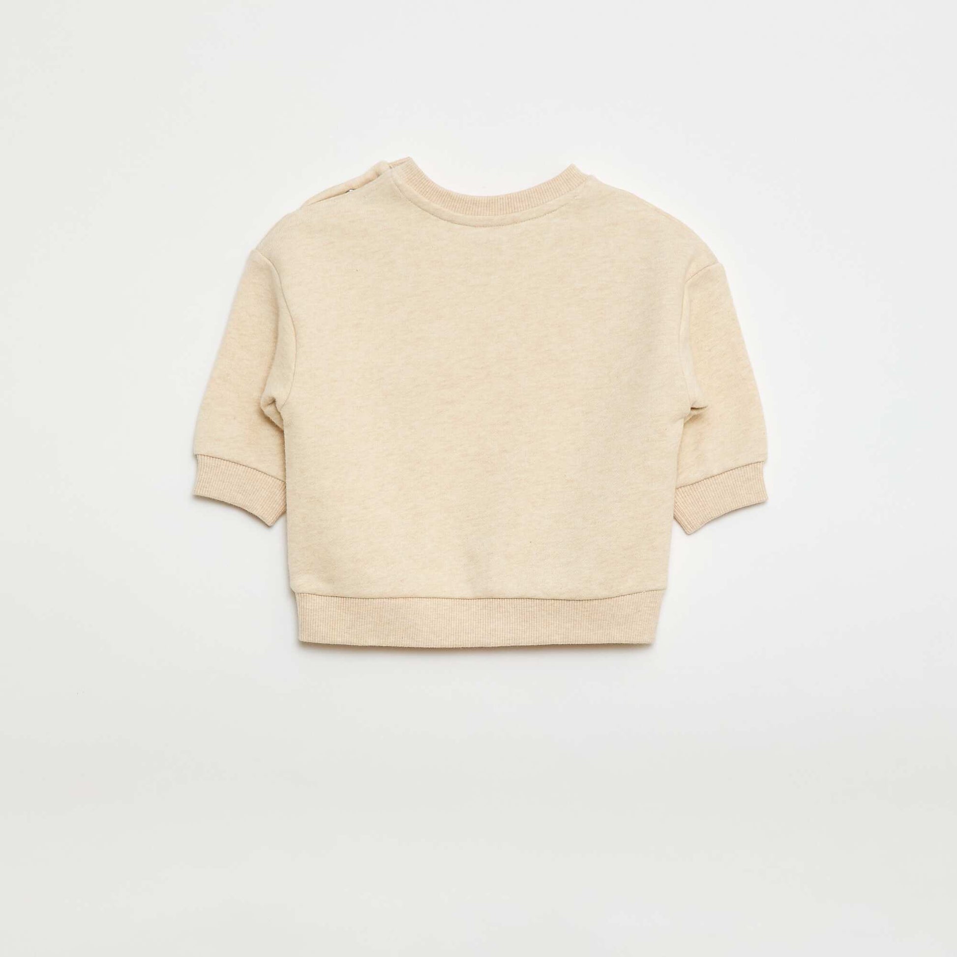 Marled French Terry Sweatshirt BEIGE