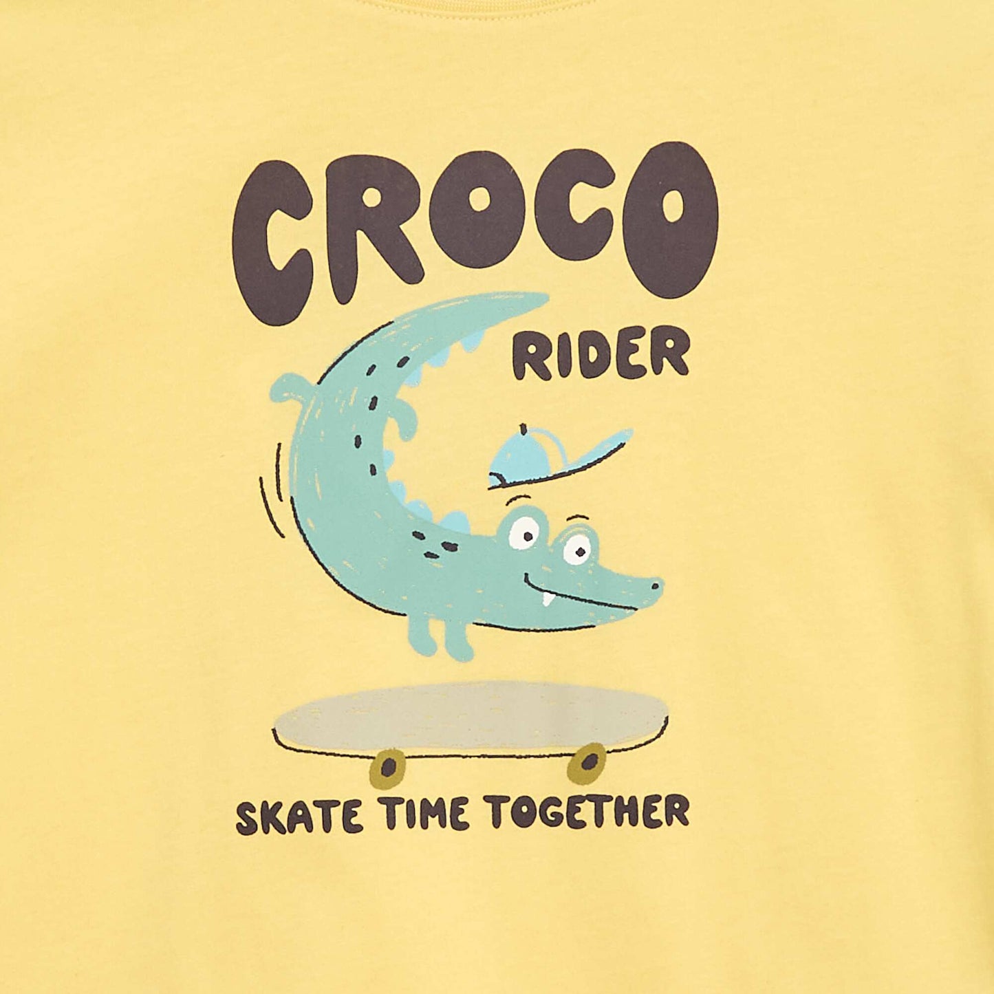 Printed Short-Sleeved T-Shirt YELLOW