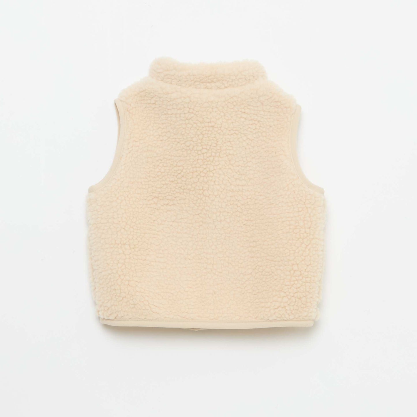 Sleeveless Fleece Vest BEIGE