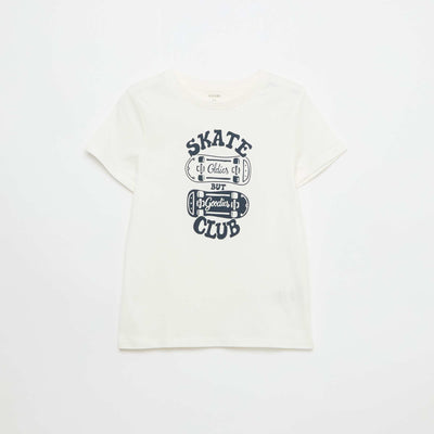 Printed Message T-Shirt WHITE