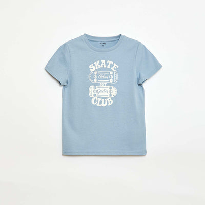 Printed Message T-Shirt BLUE