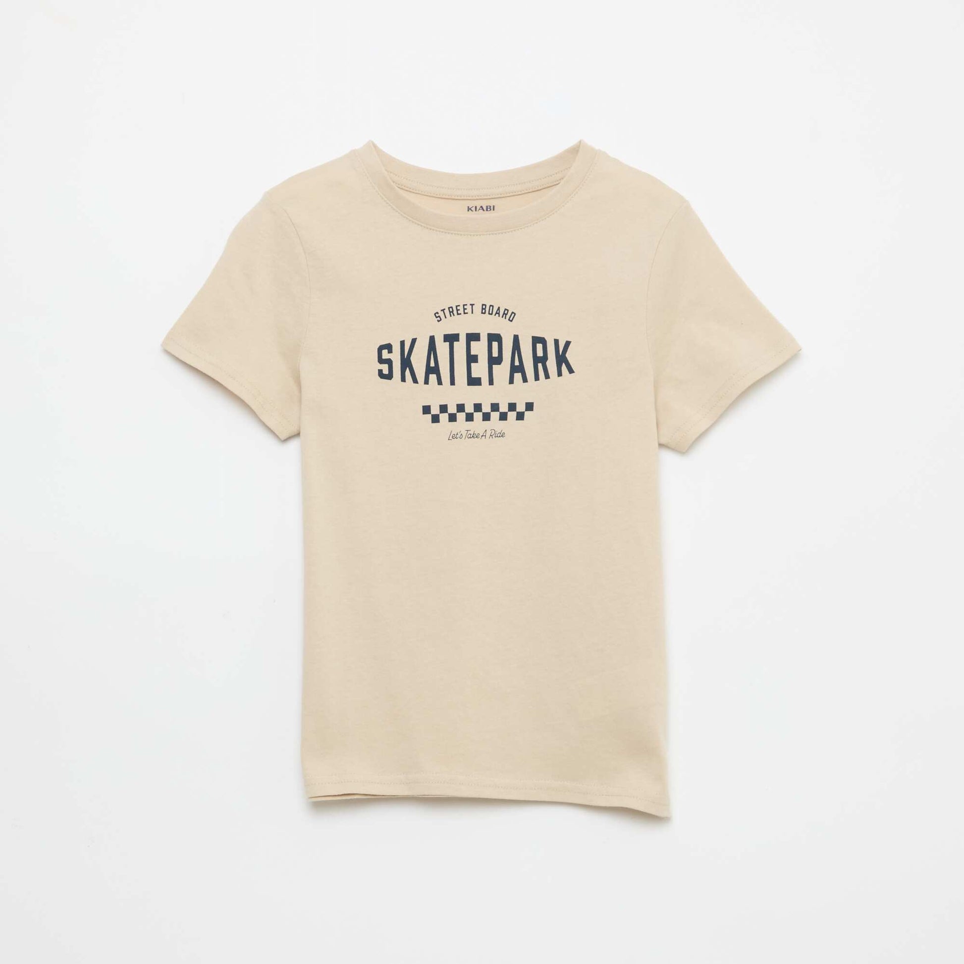 Printed Message T-Shirt BEIGE