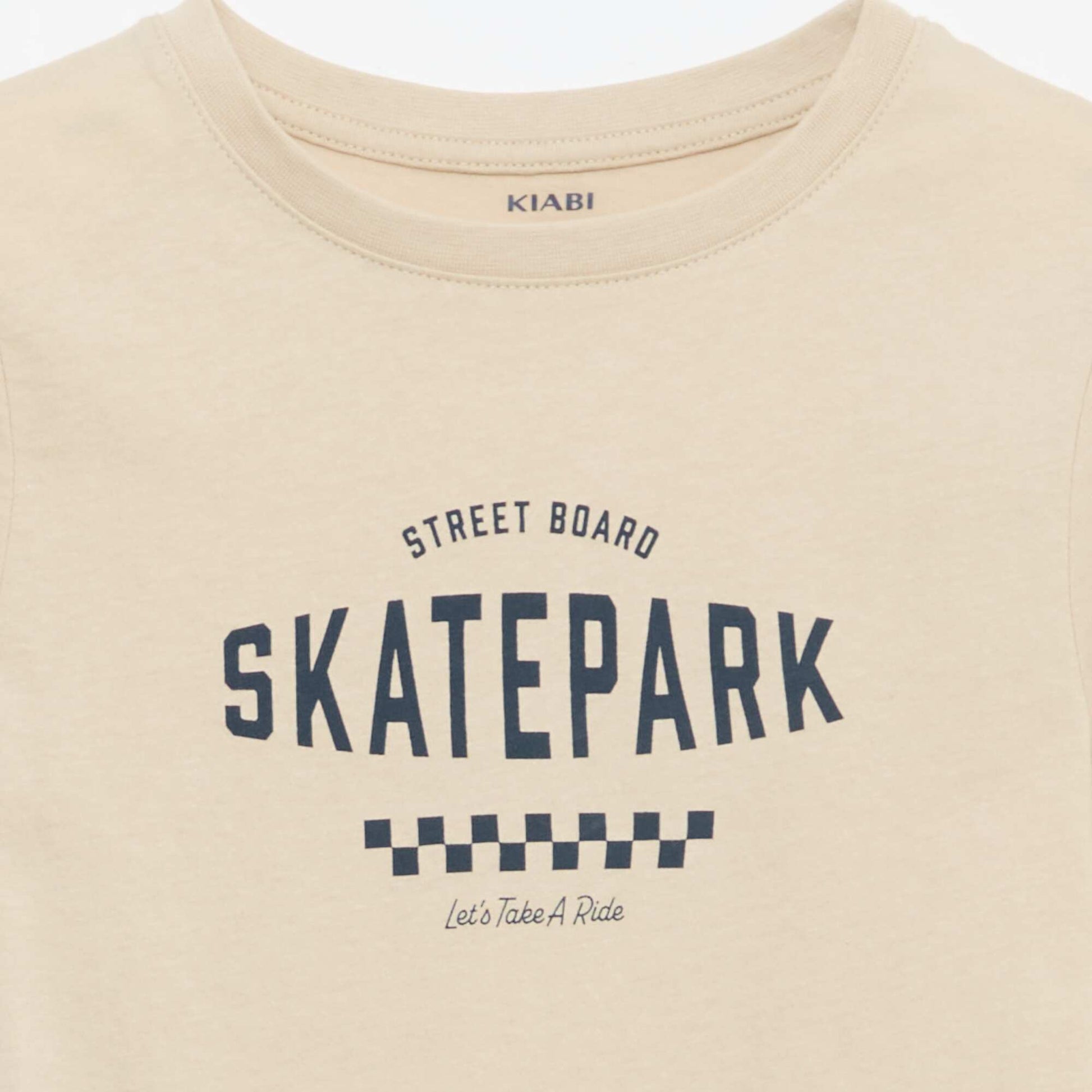 Printed Message T-Shirt BEIGE