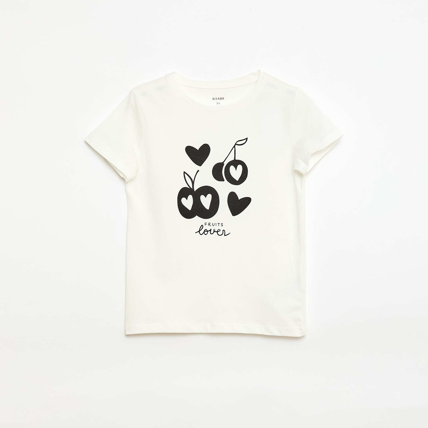 Short-Sleeved Printed Message T-Shirt WHITE