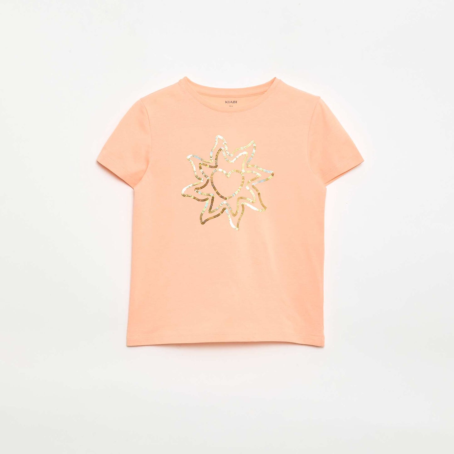 Short-sleeved T-shirt with design ORANGE
