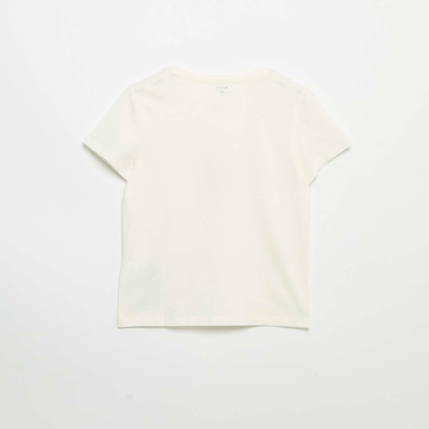 Short-Sleeved T-Shirt with Sequin Design WHITE