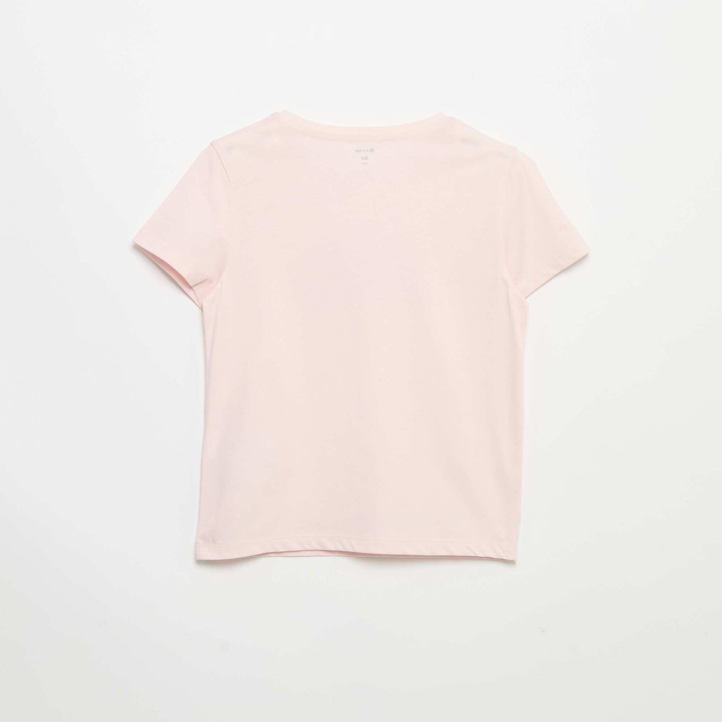 Short-Sleeved T-Shirt with Sequin Design PINK