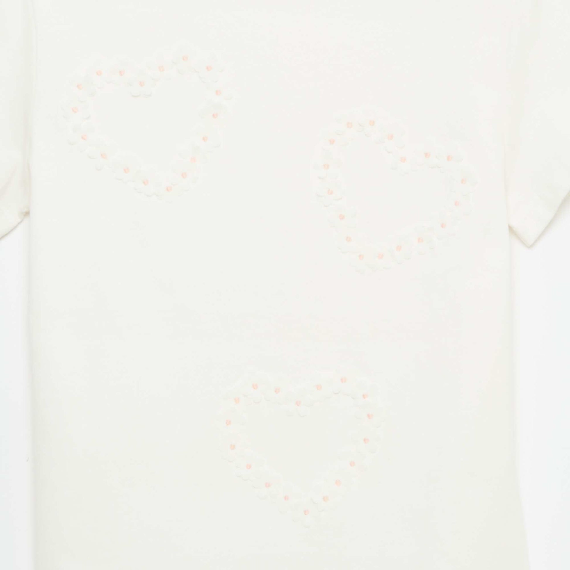 Short-sleeved T-shirt with sequin design WHITE
