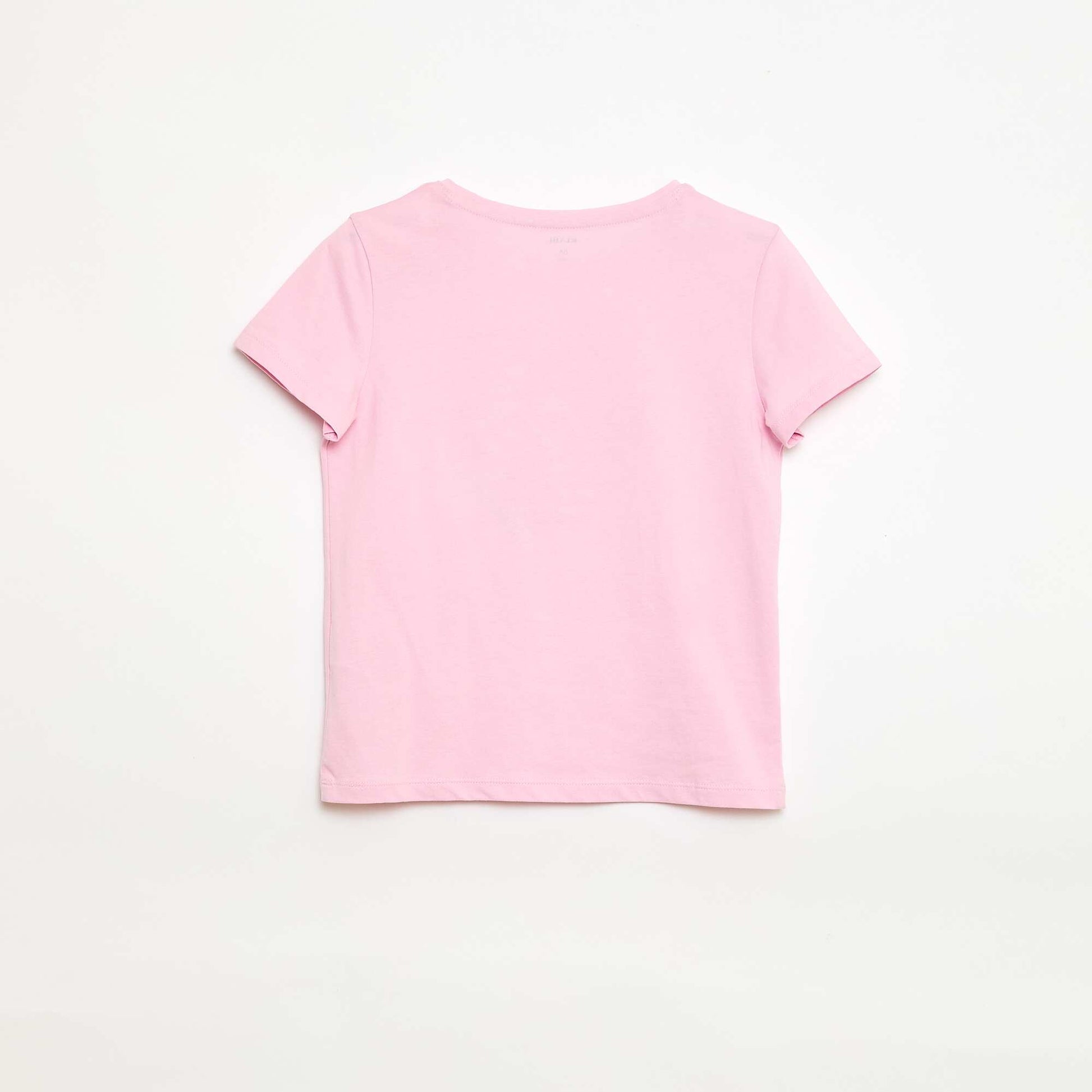 Short-sleeved T-shirt with sequin design PINK