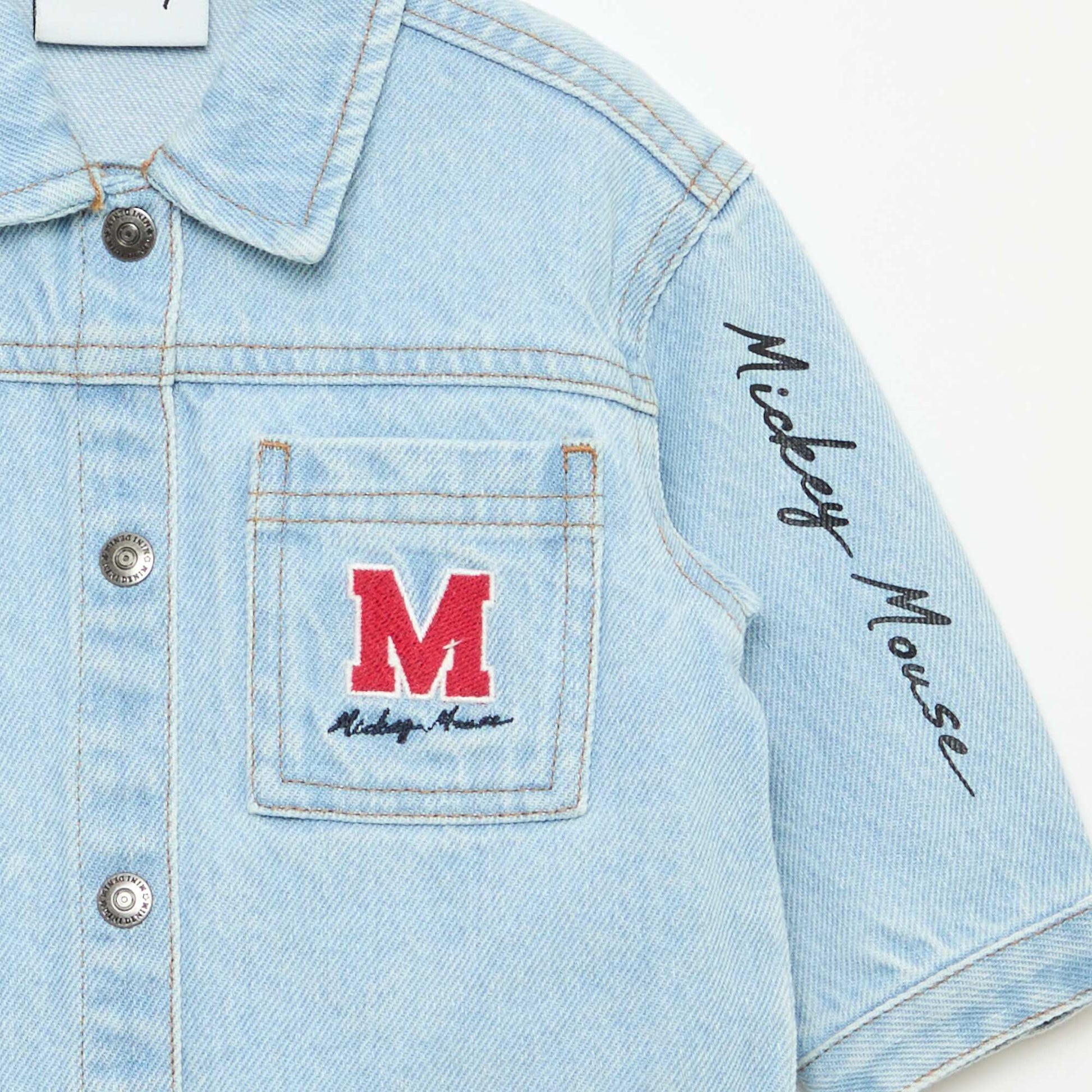 Printed 'Disney' Denim Jacket BLUE