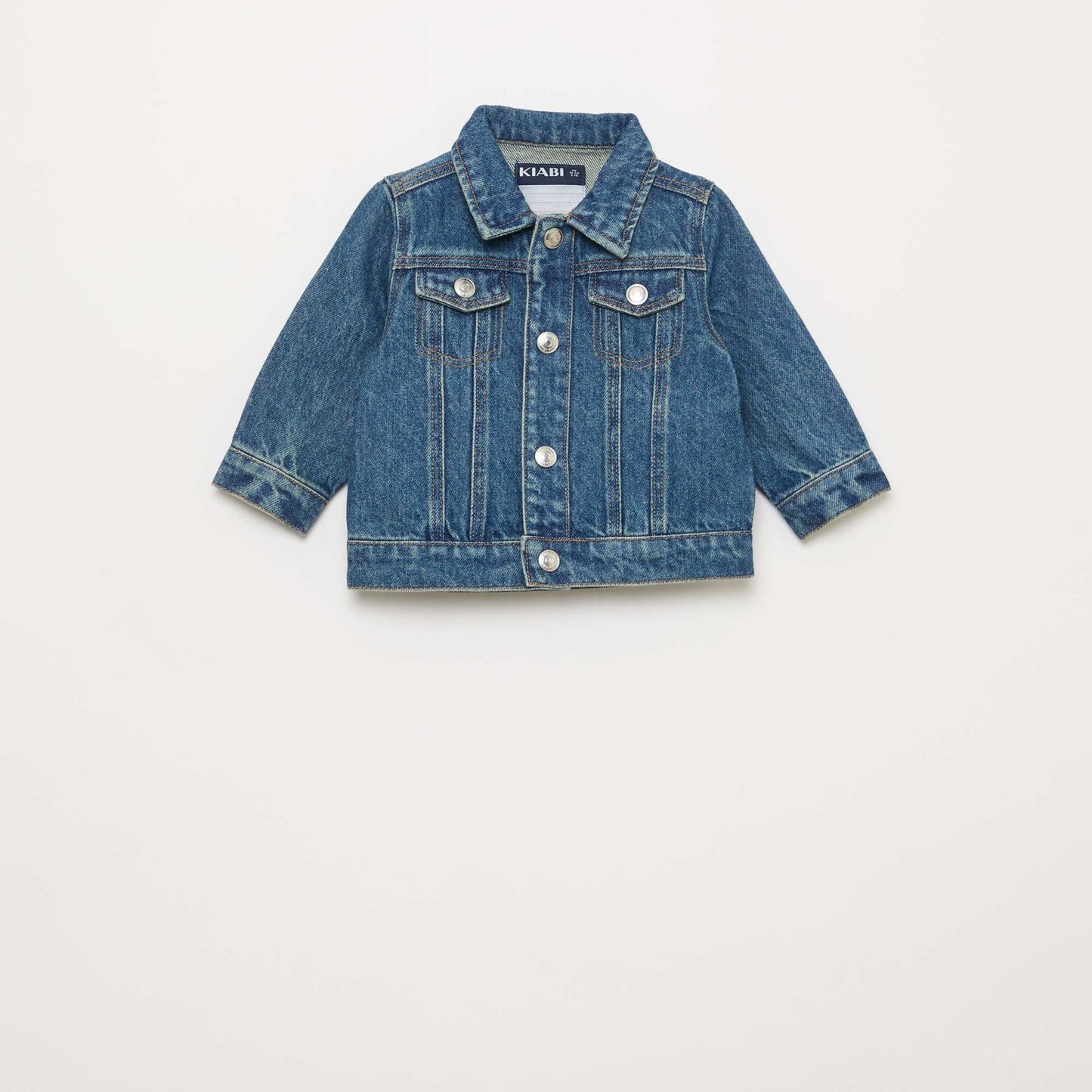 Denim Jacket with Snap Fastening BLUE