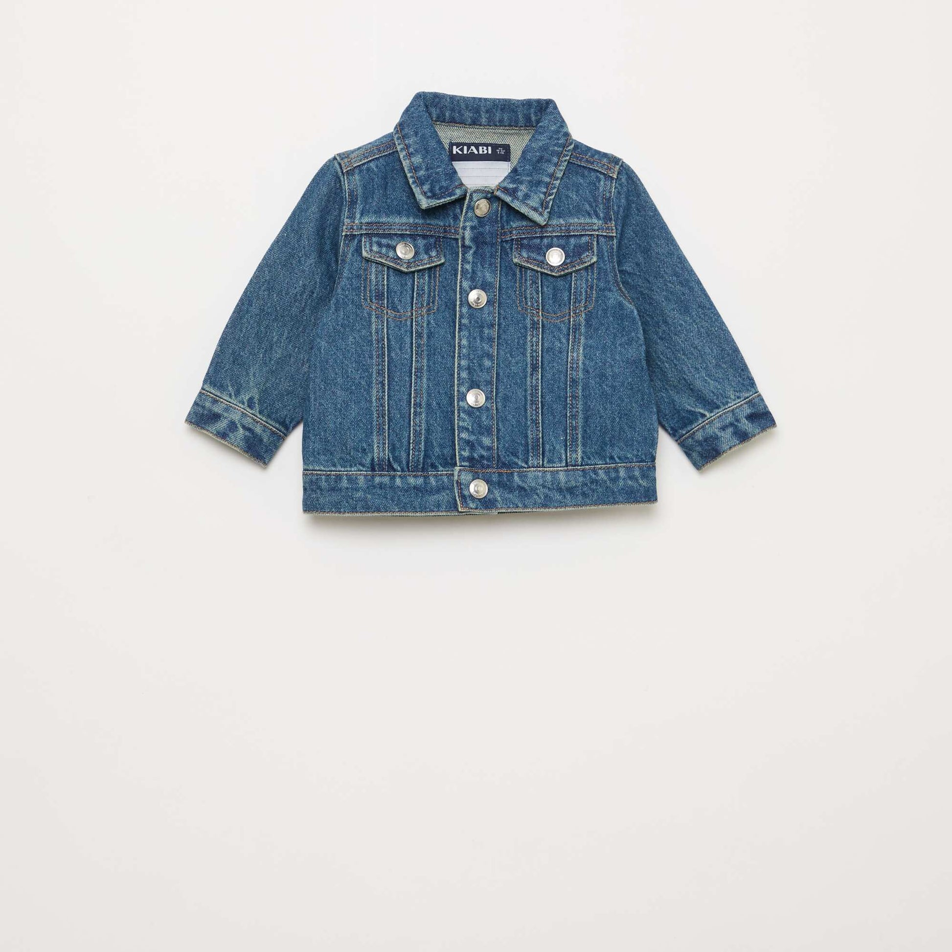 Denim Jacket with Snap Fastening BLUE