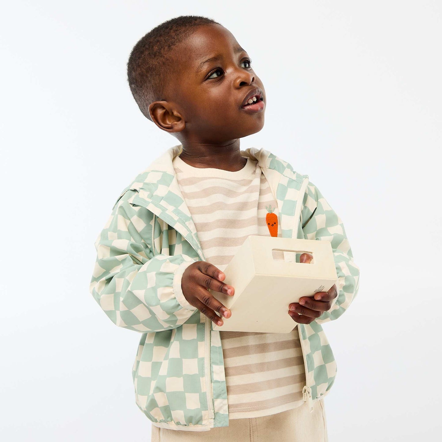 All-Over Print Hooded Windbreaker GREEN