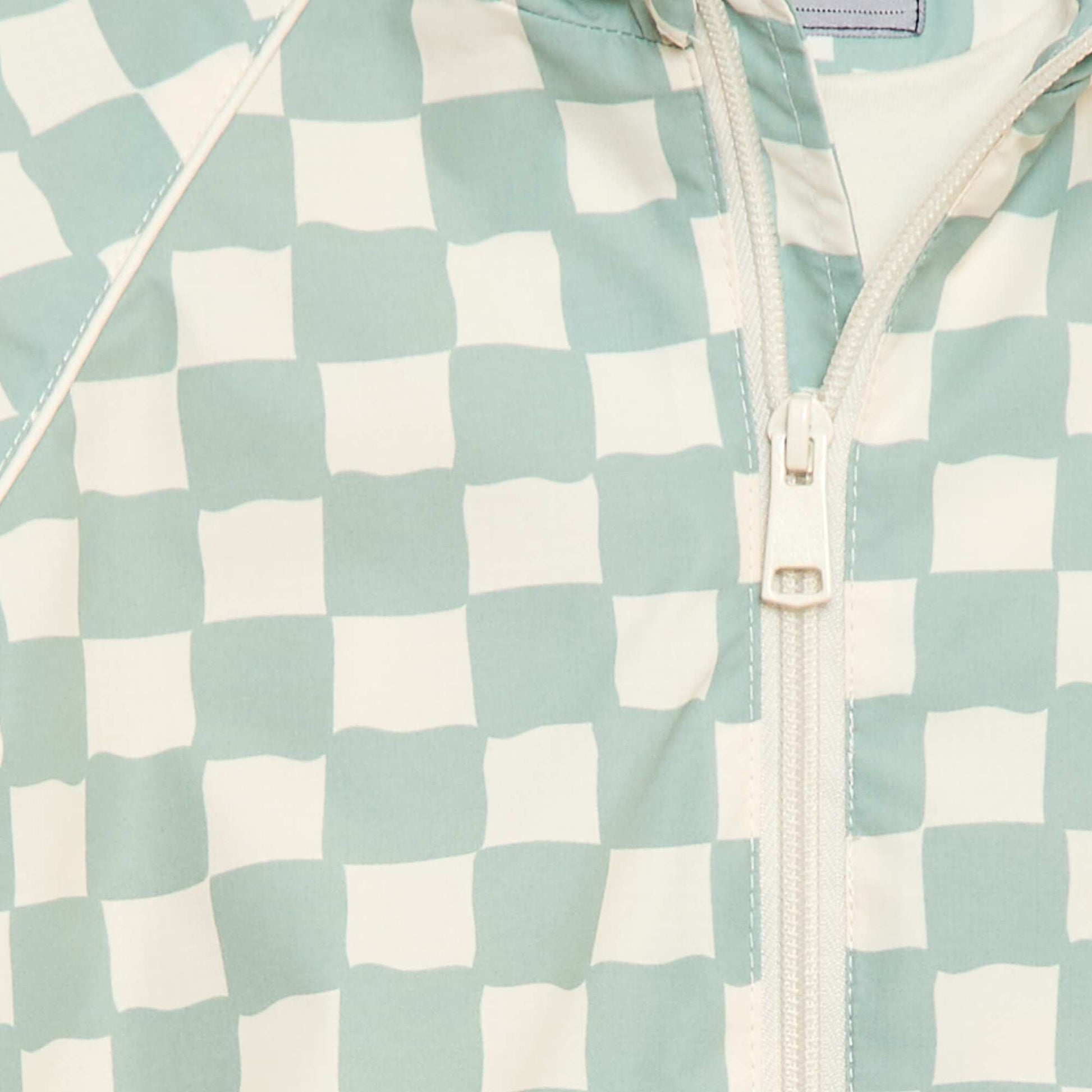 All-Over Print Hooded Windbreaker GREEN