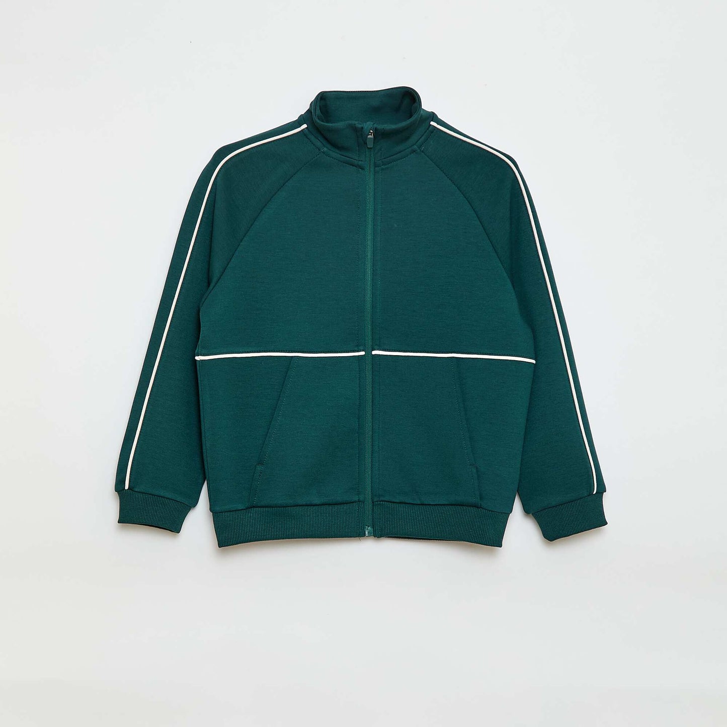 Sweatshirt with Zip Opening GREEN