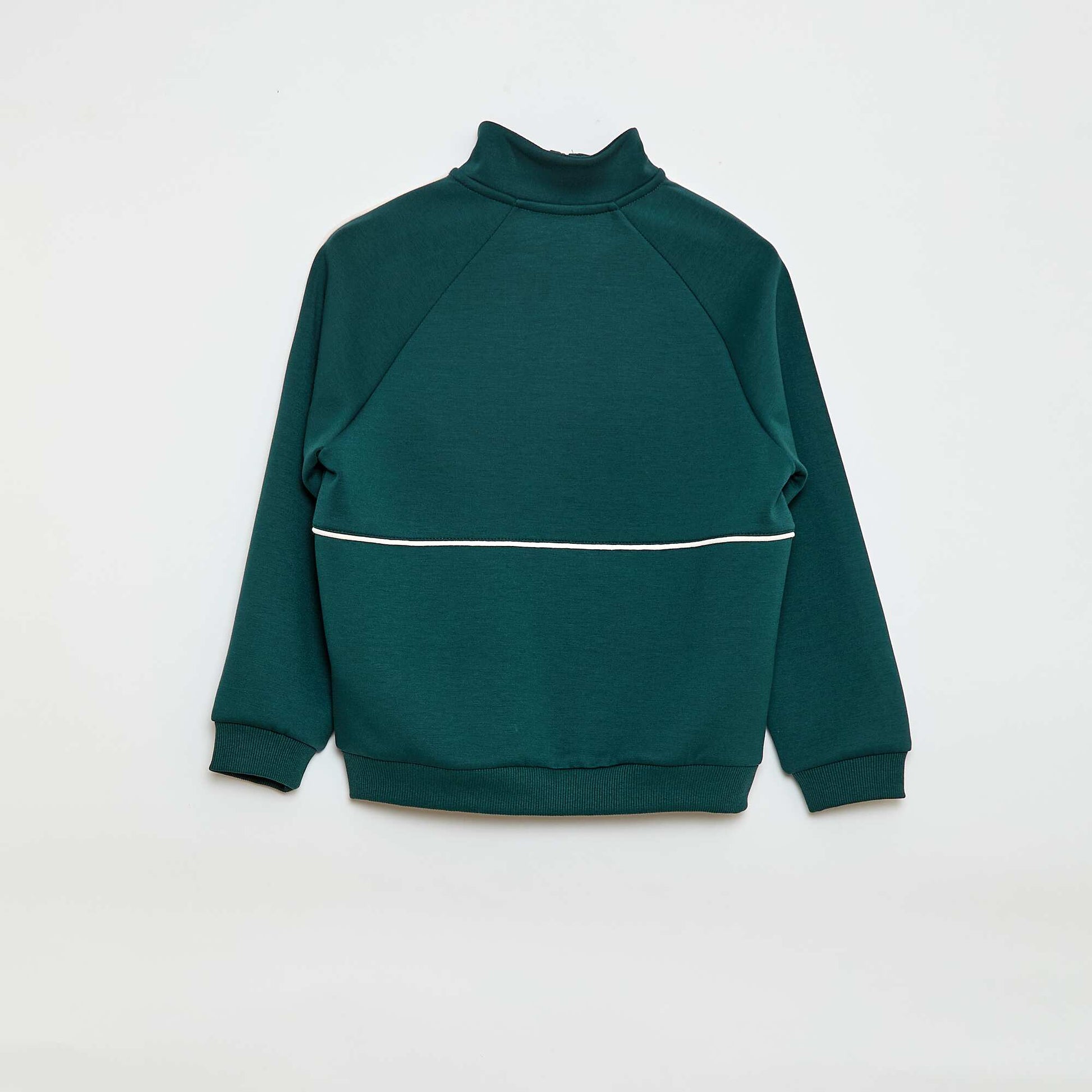 Sweatshirt with Zip Opening GREEN