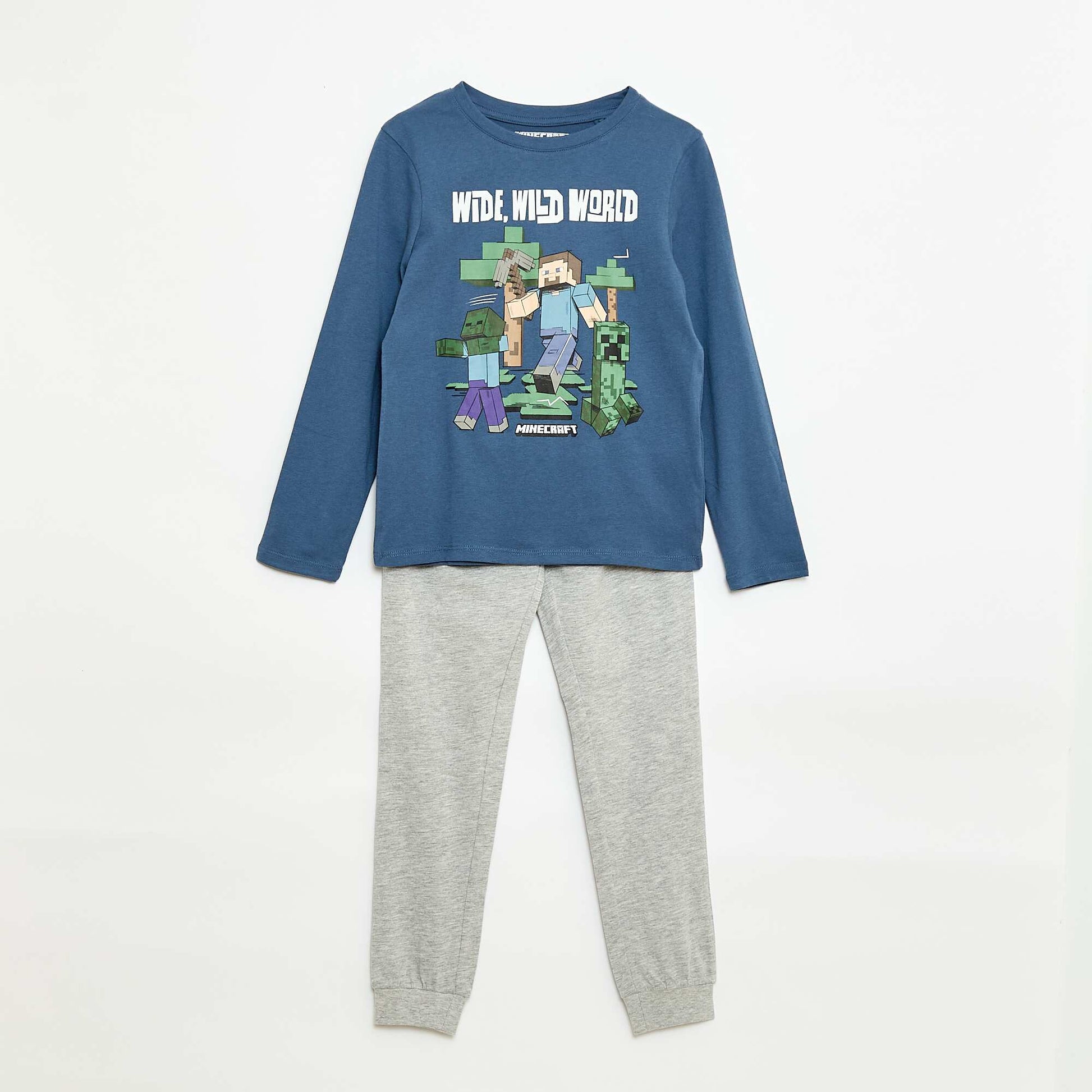 Minecraft Two-Piece Long Pyjama Set GREEN