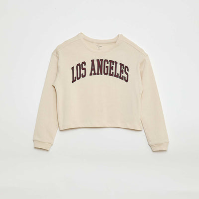 Long-sleeved printed T-shirt WHITE