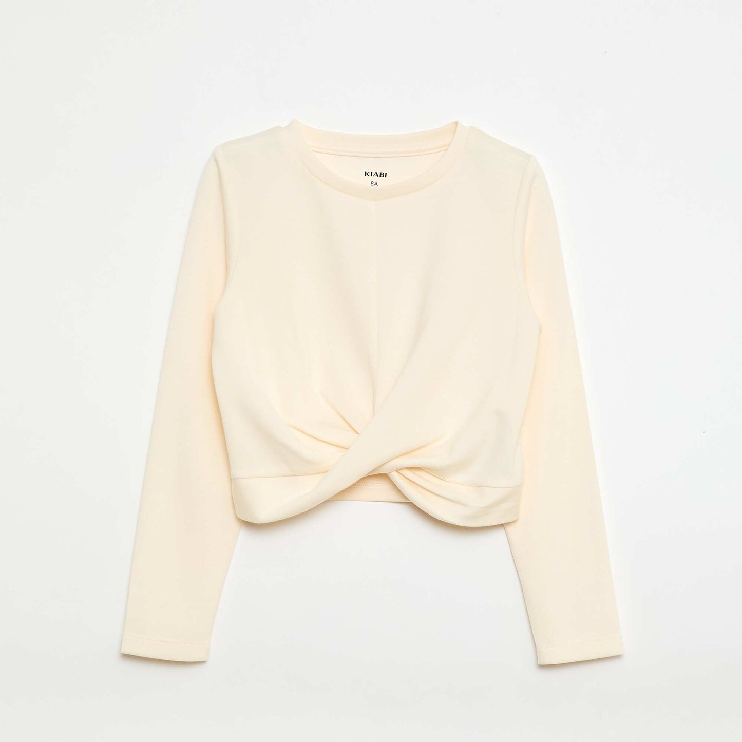 Long-sleeved Cropped Top WHITE