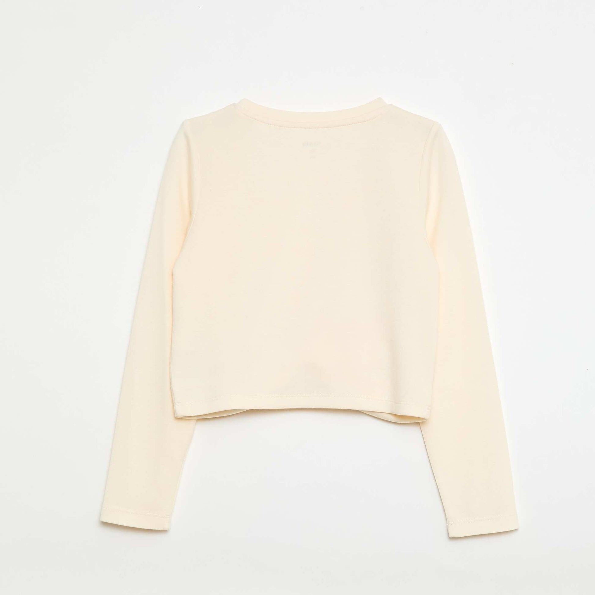 Long-sleeved Cropped Top WHITE