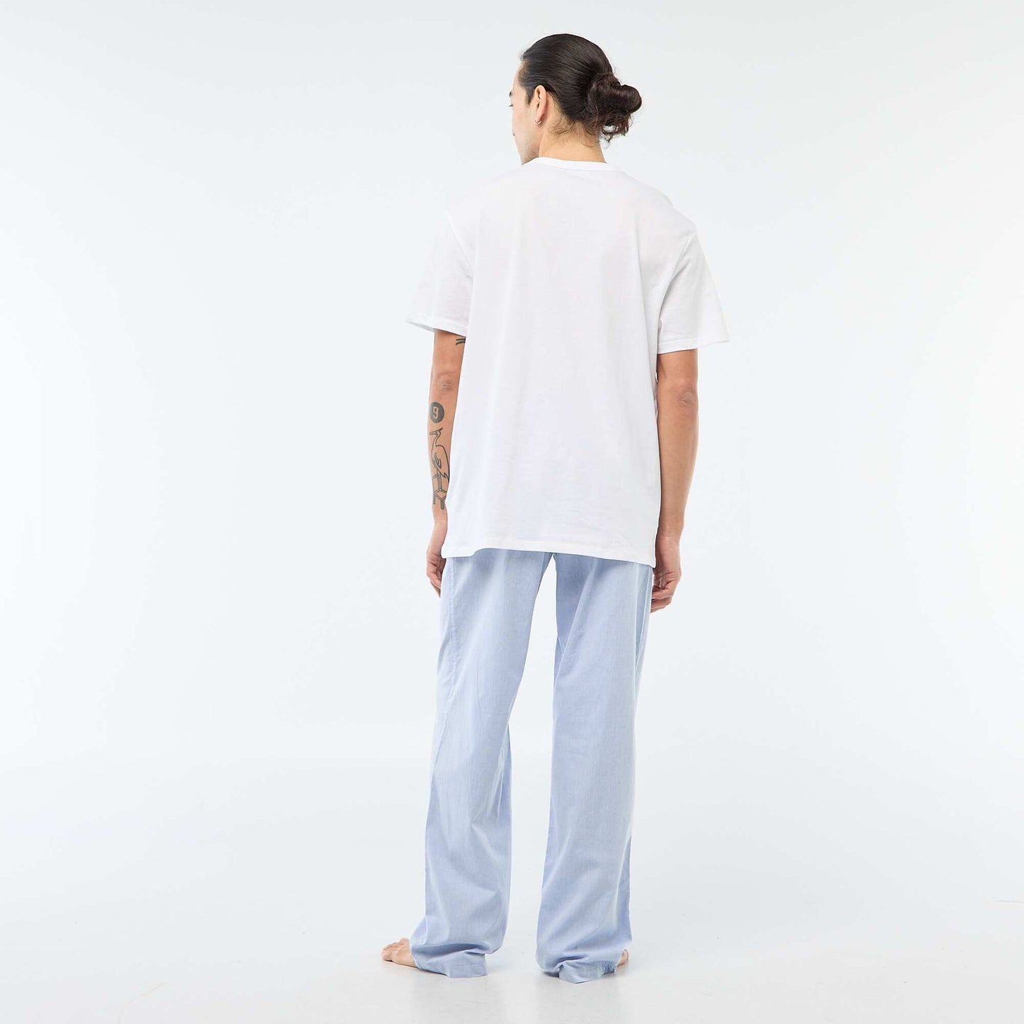 Poplin Long Pyjama Set - 2 pieces BLUE