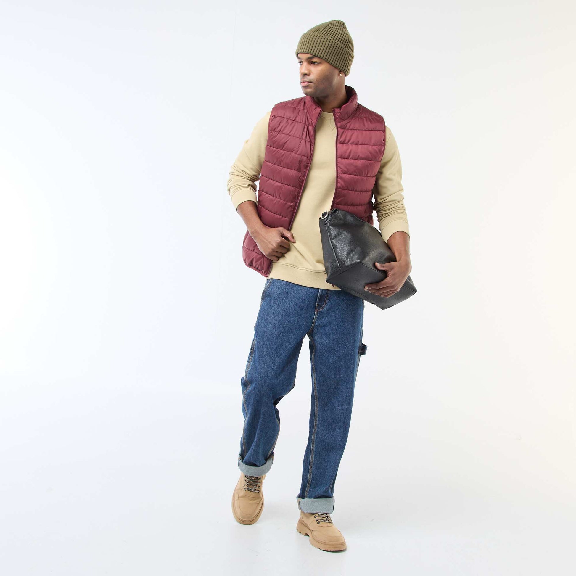 Regular Fit French Terry Sweatshirt BEIGE