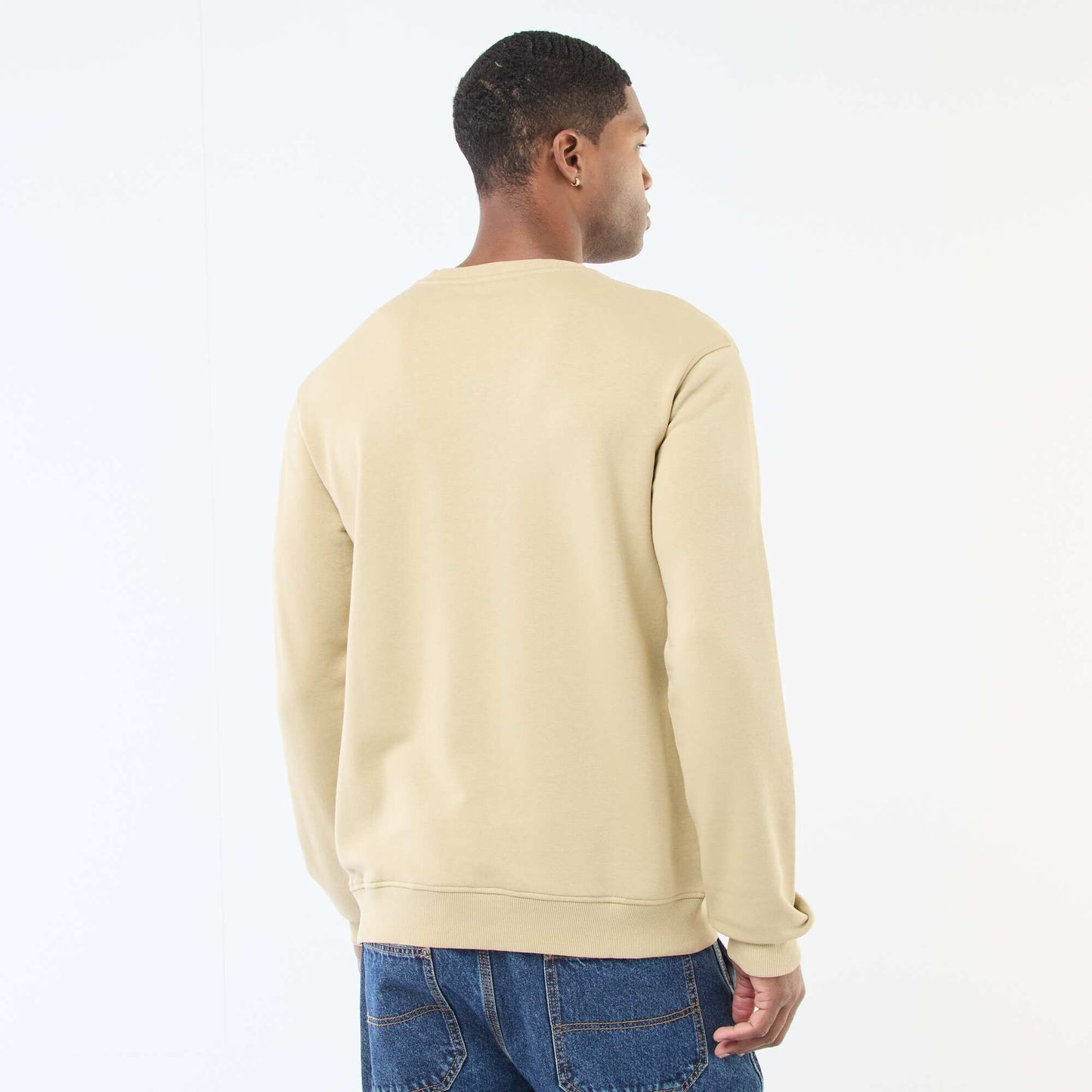 Regular Fit French Terry Sweatshirt BEIGE