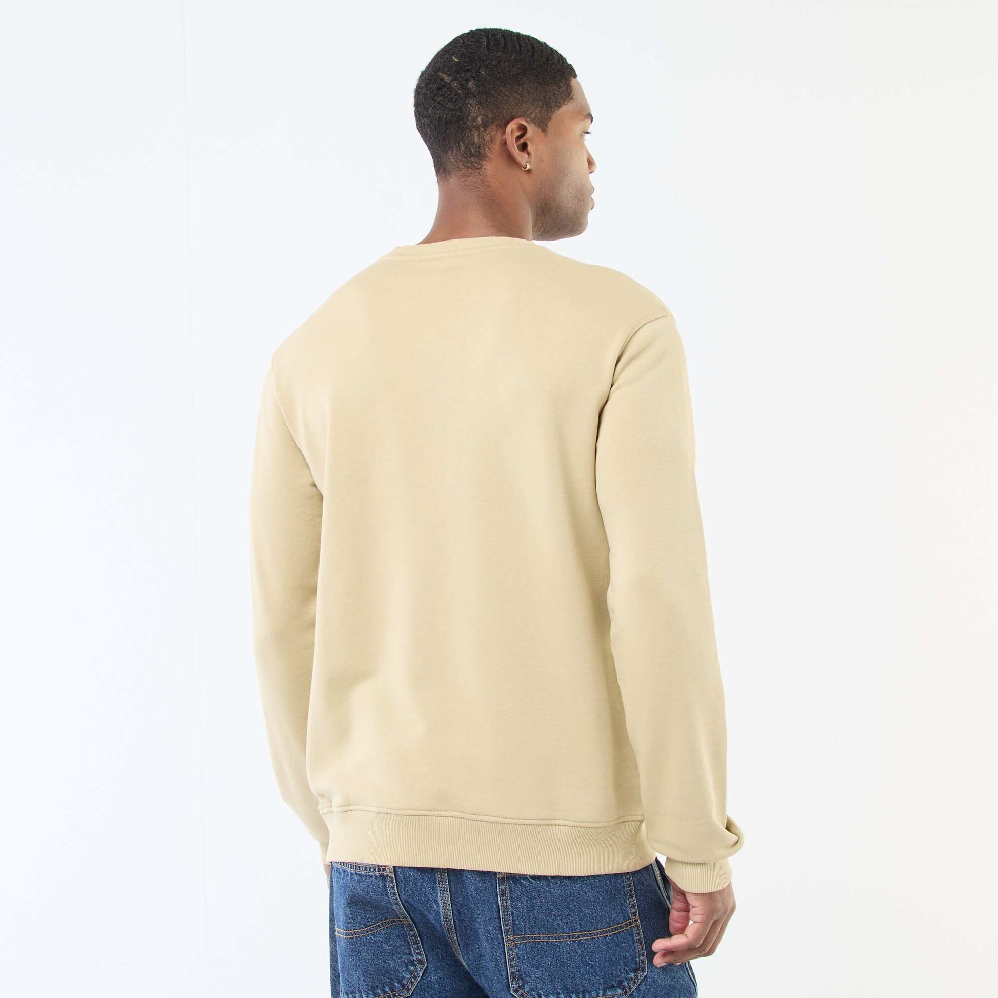 Regular Fit French Terry Sweatshirt BEIGE