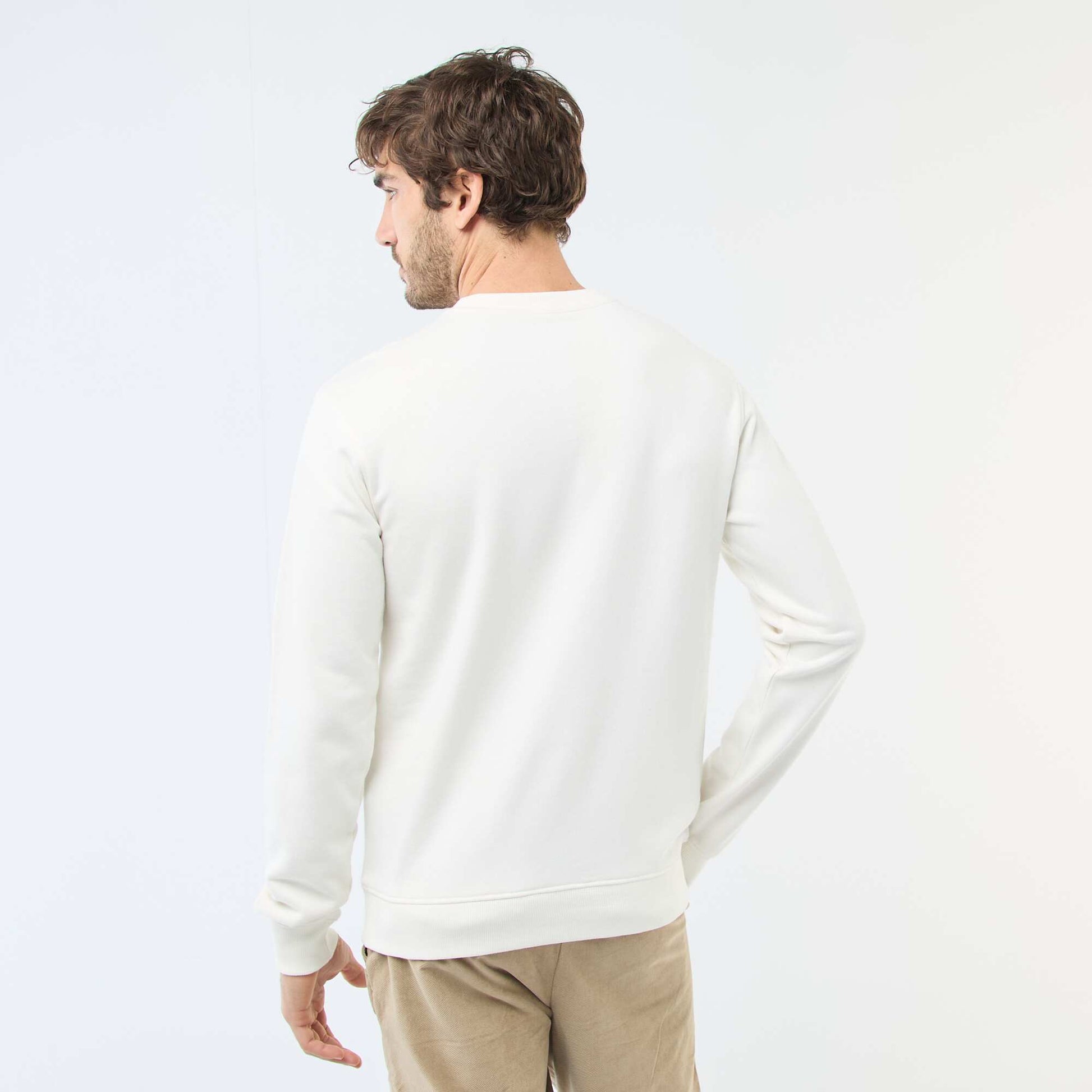 Regular Fit French Terry Sweatshirt WHITE