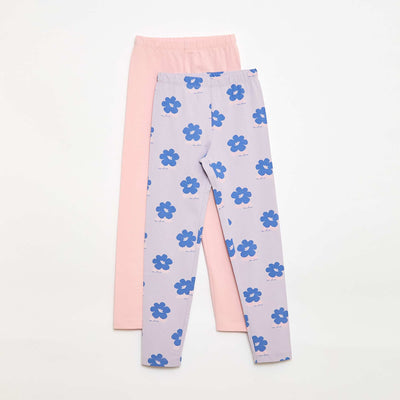 2-Pack of Long Leggings PURPLE