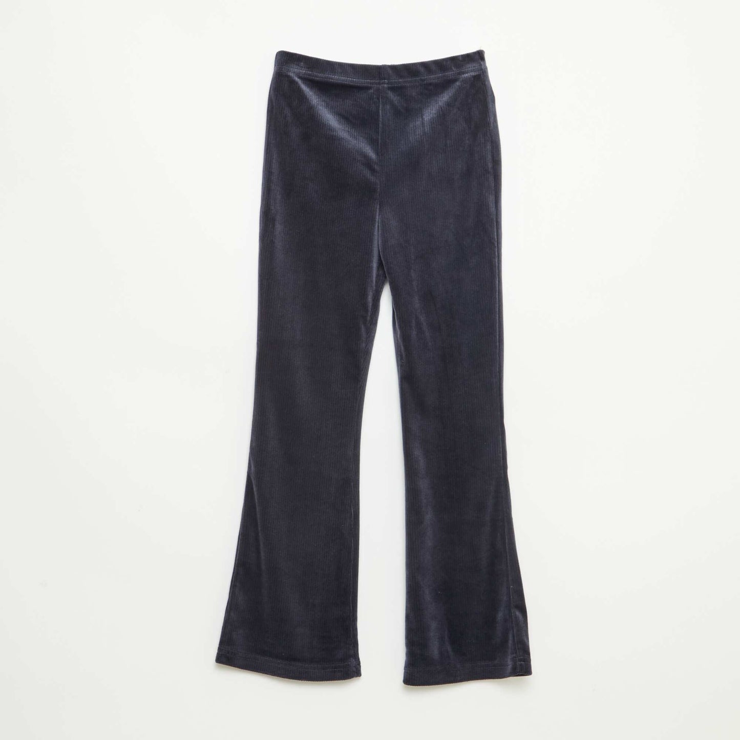 Wide-Leg Corduroy Leggings BLACK