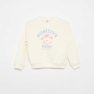 Lightweight Fleece Sweatshirt WHITE
